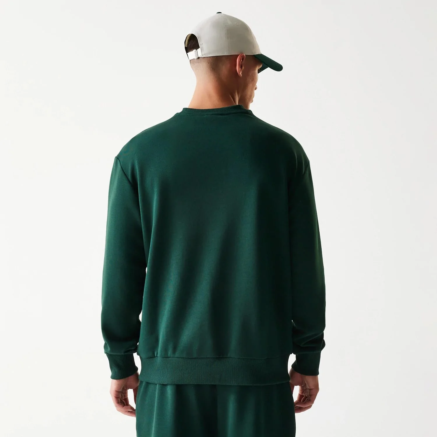 New Era Dark Green Oversized Crew Neck Sweater - Image 2