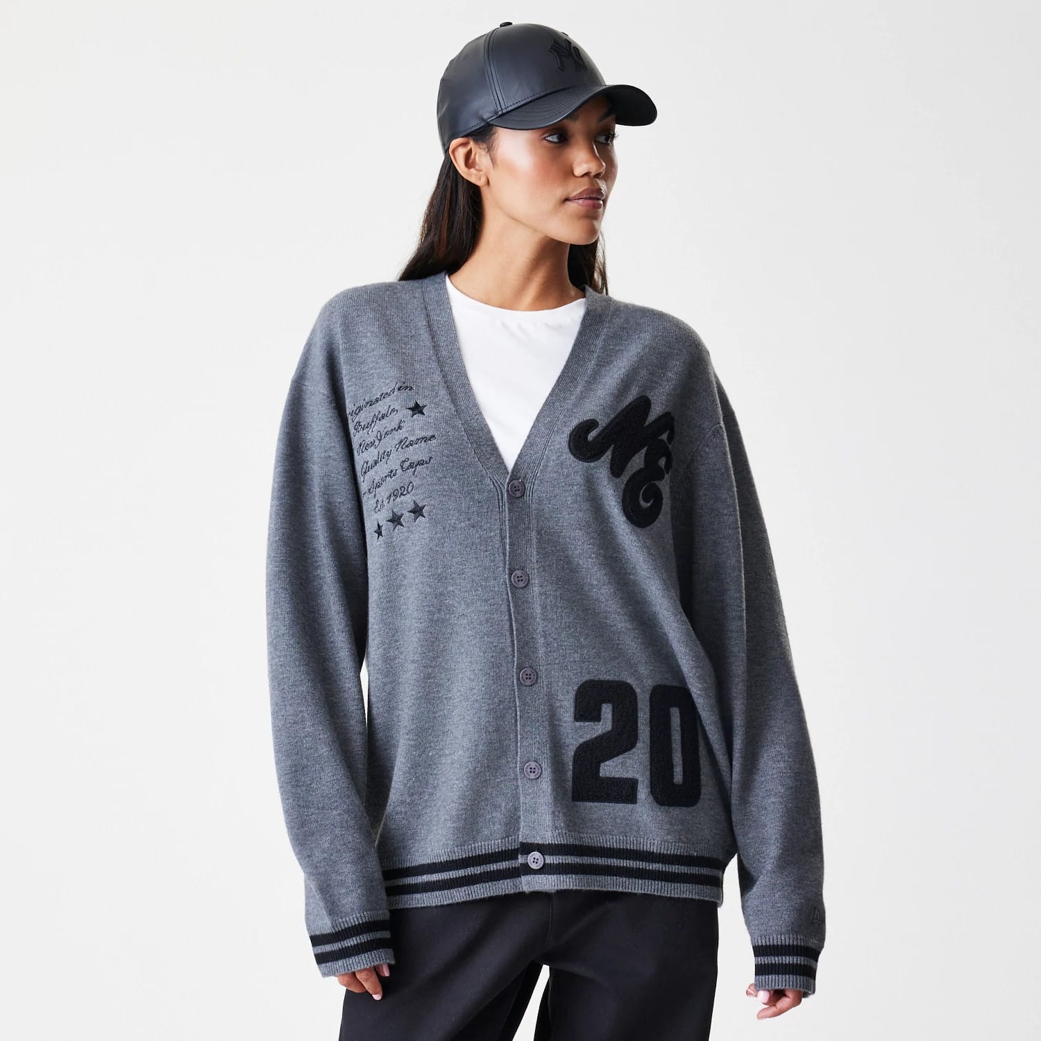 New Era Dark Grey Cardigan - Image 4