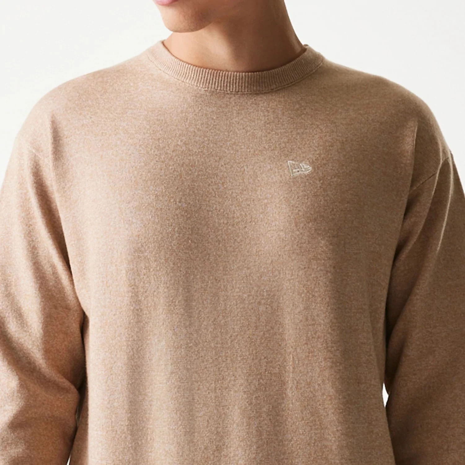New Era Essential Flag Light Beige Knitted Sweater - Image 4