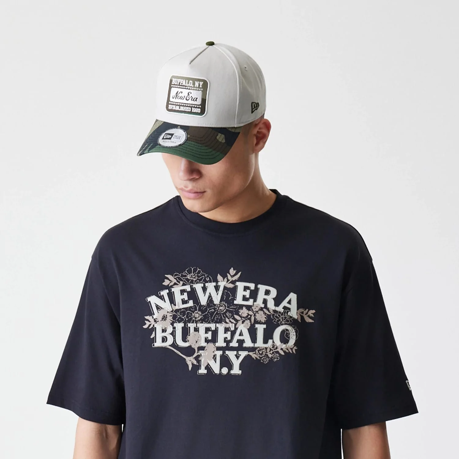 New Era Floral Black Oversized T-Shirt - Image 6