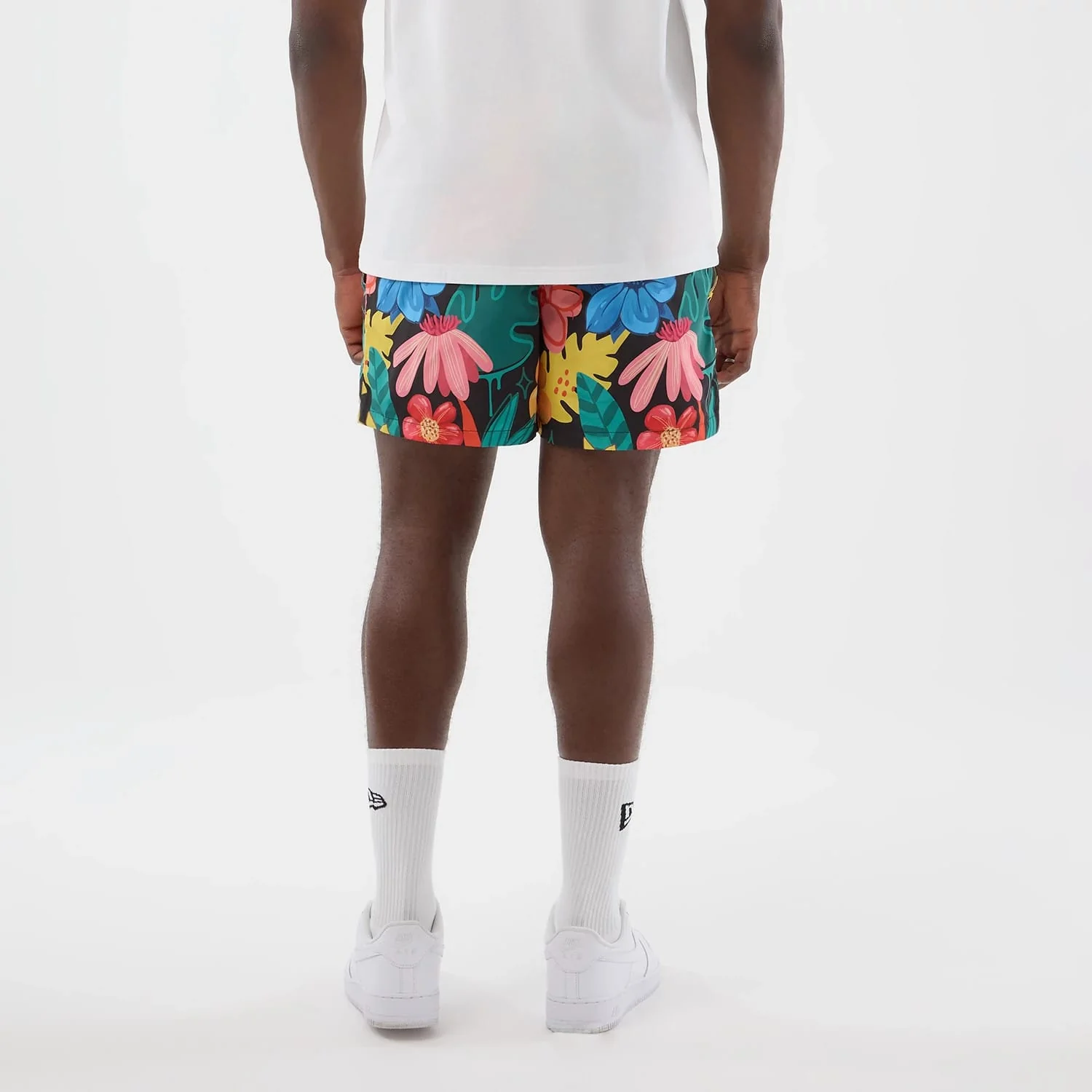 New Era Floral Black Swimming Shorts - Image 2
