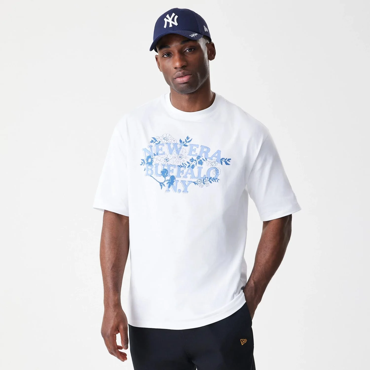 New Era Floral White Oversized T-Shirt - Image 3