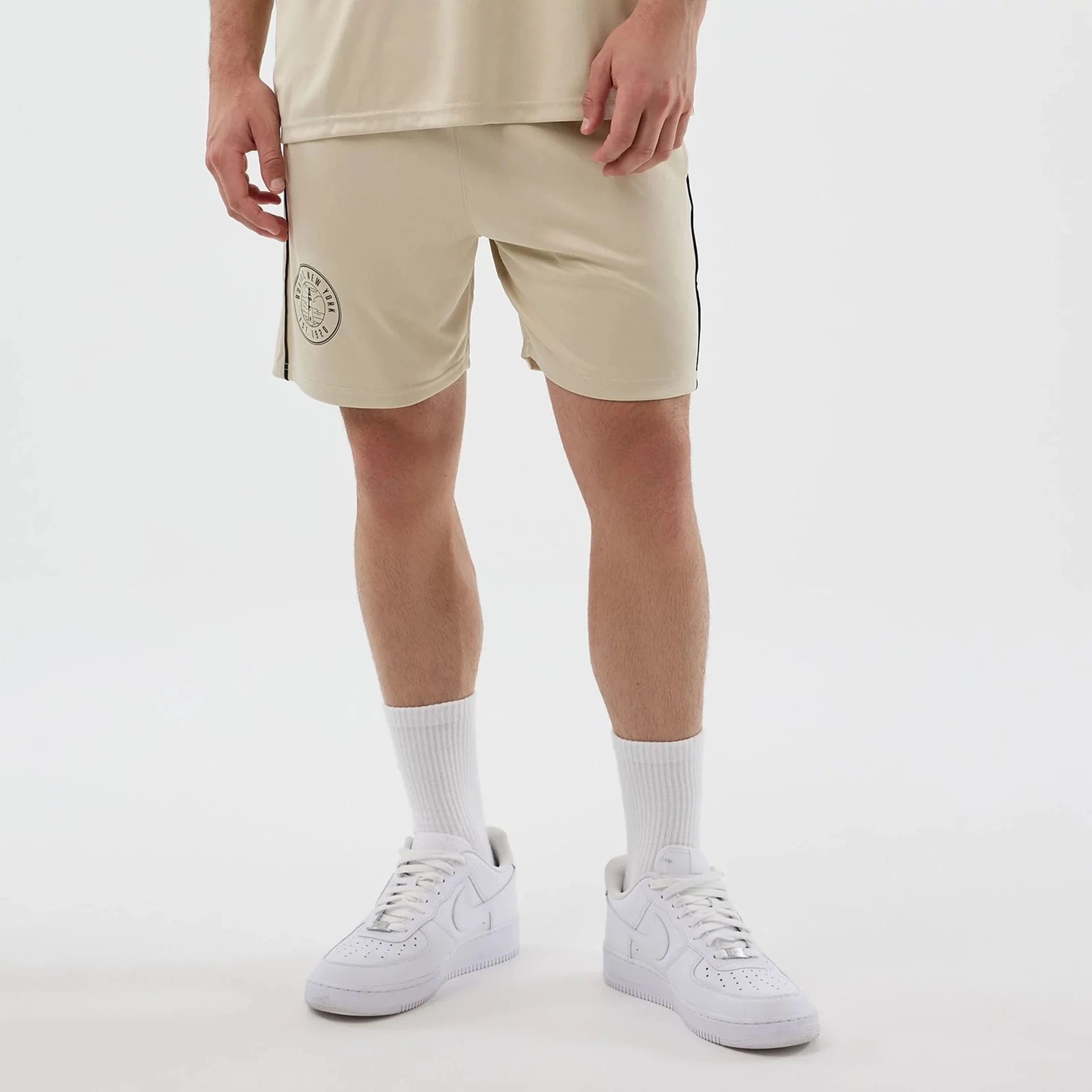 New Era Football Light Beige Shorts