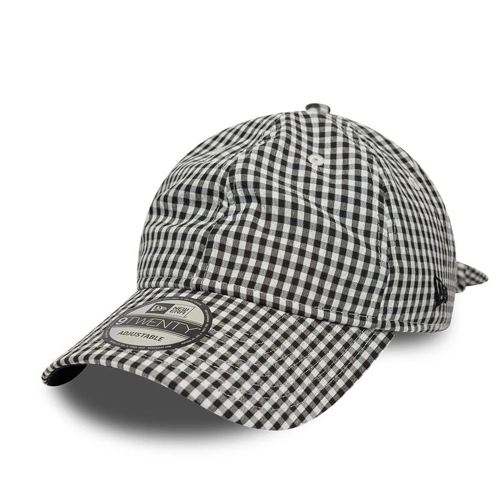 New Era Gingham Bowback Black 9TWENTY Adjustable Cap