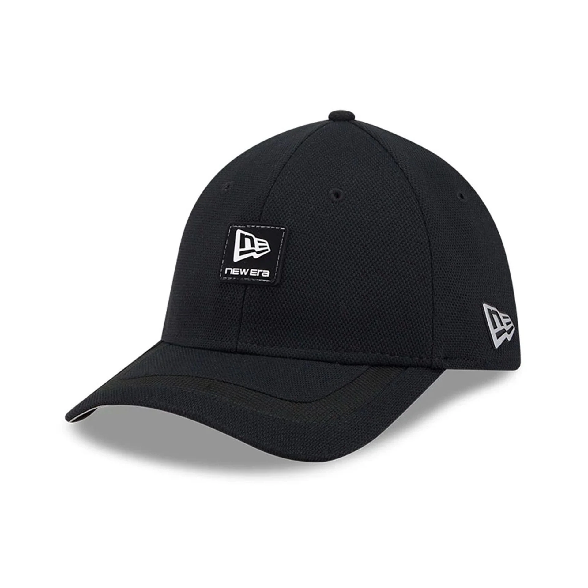 New Era Golf Rubber Patch Black 39THIRTY M-Crown Stretch Fit Cap
