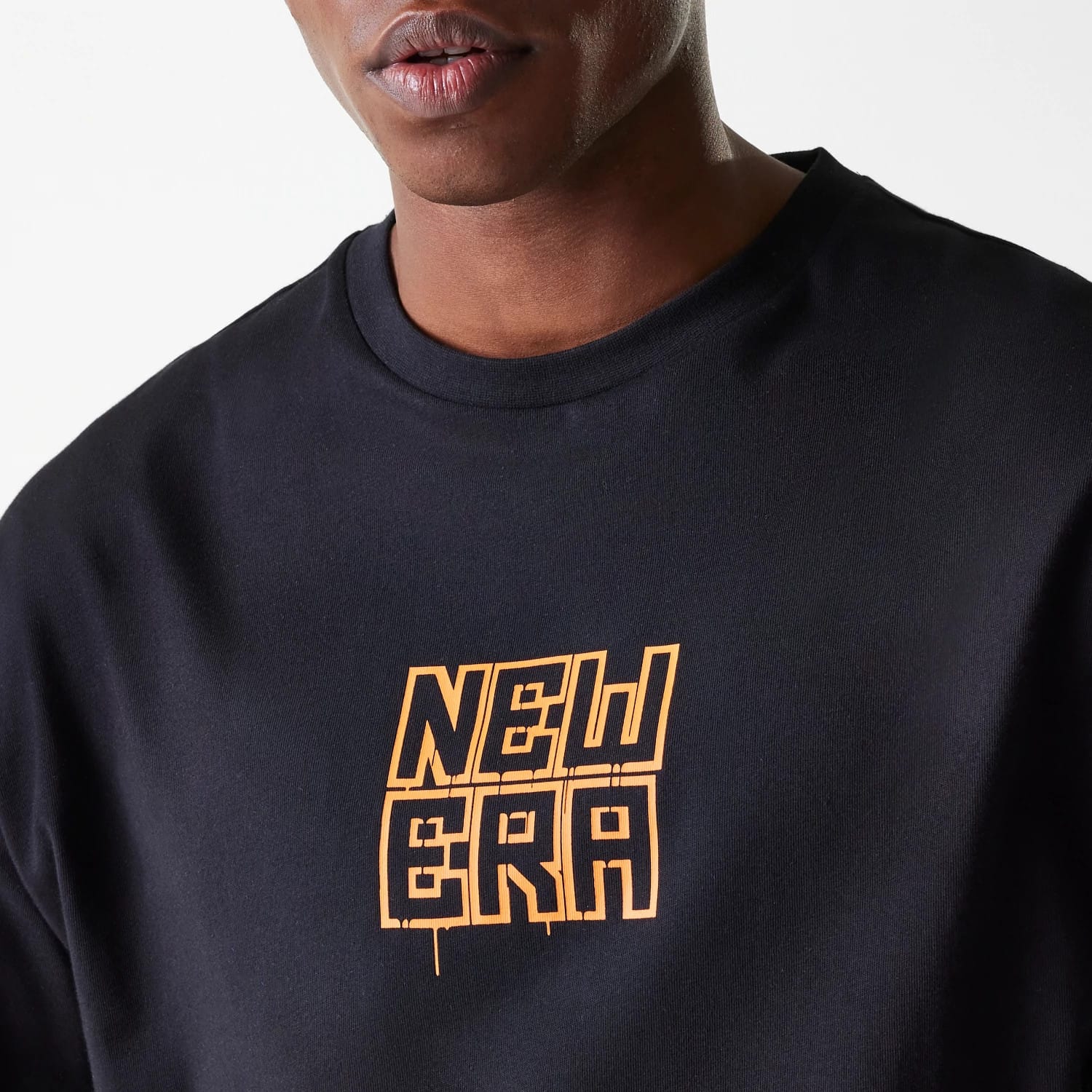 New Era Graffiti Graphic Black Oversized T-Shirt - Image 7