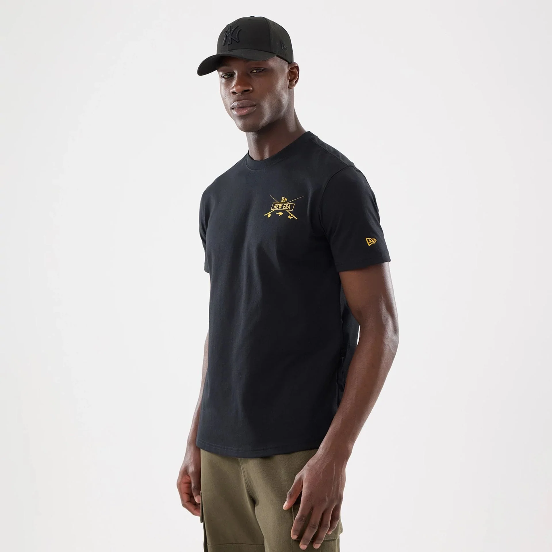 New Era Graphic Outdoor Fishing Black T-Shirt