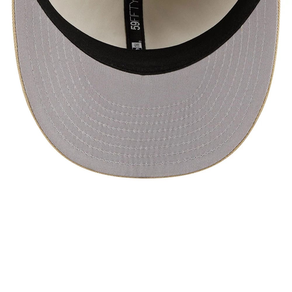 New Era Herringbone Beige Retro Crown 59FIFTY Fitted Cap - Image 2