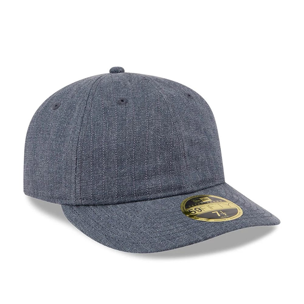 New Era Herringbone Navy Retro Crown 59FIFTY Fitted Cap - Image 4