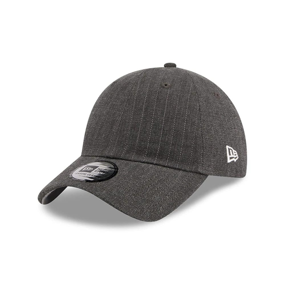 New Era Herringbone Pinstripe Charcoal Casual Classic Adjustable Cap