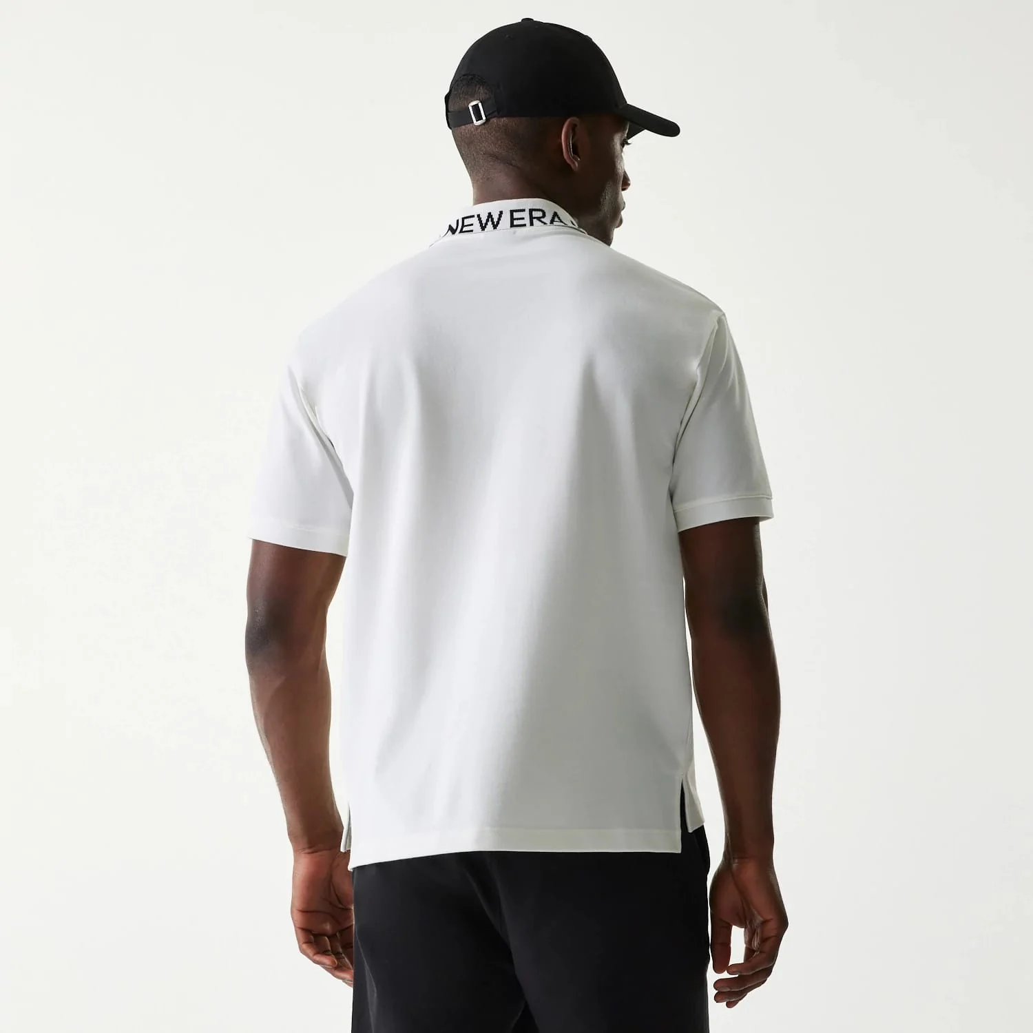 New Era Japan Collar Logo White Polo T-Shirt - Image 2