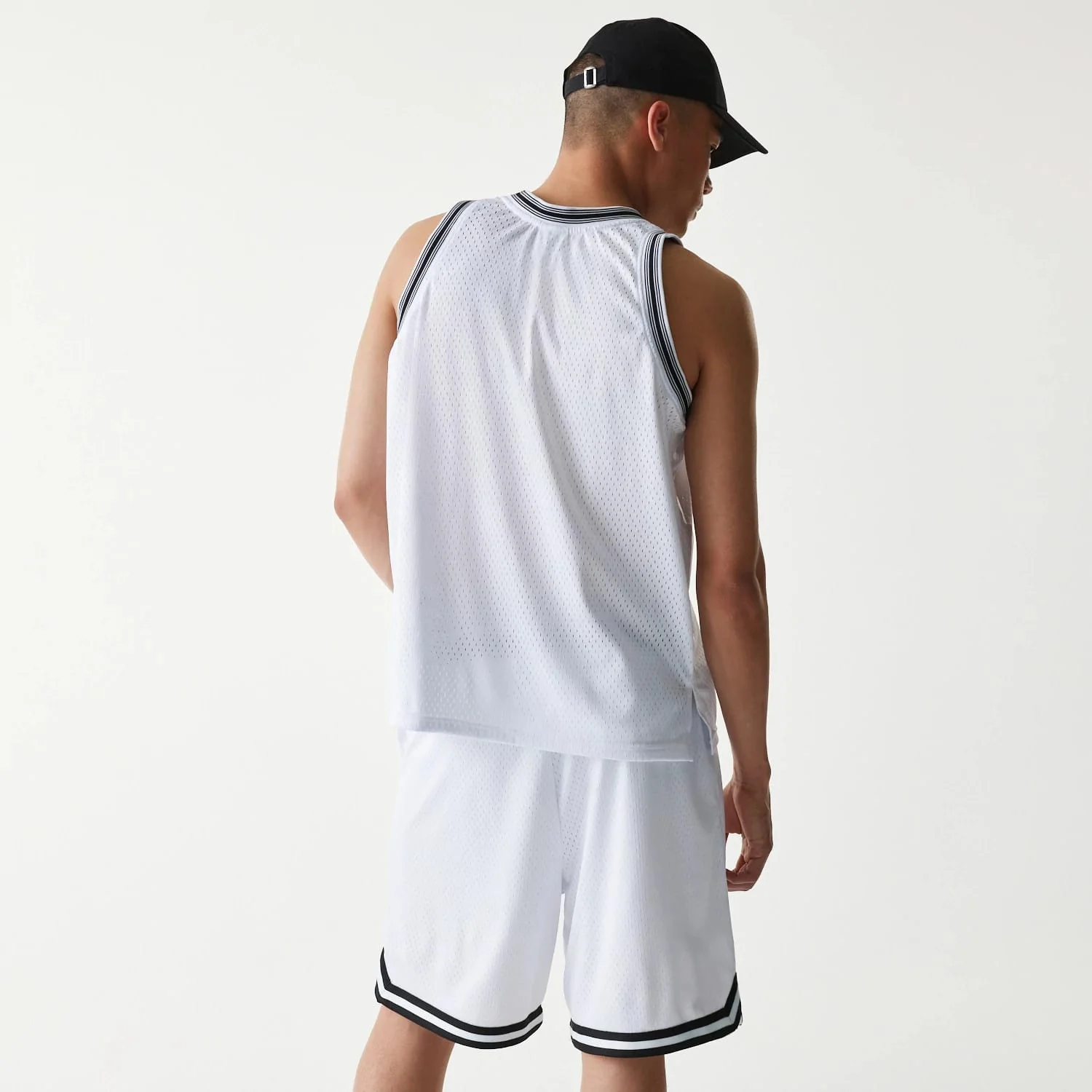 New Era Japan Mesh White Sleeveless T-Shirt - Image 2
