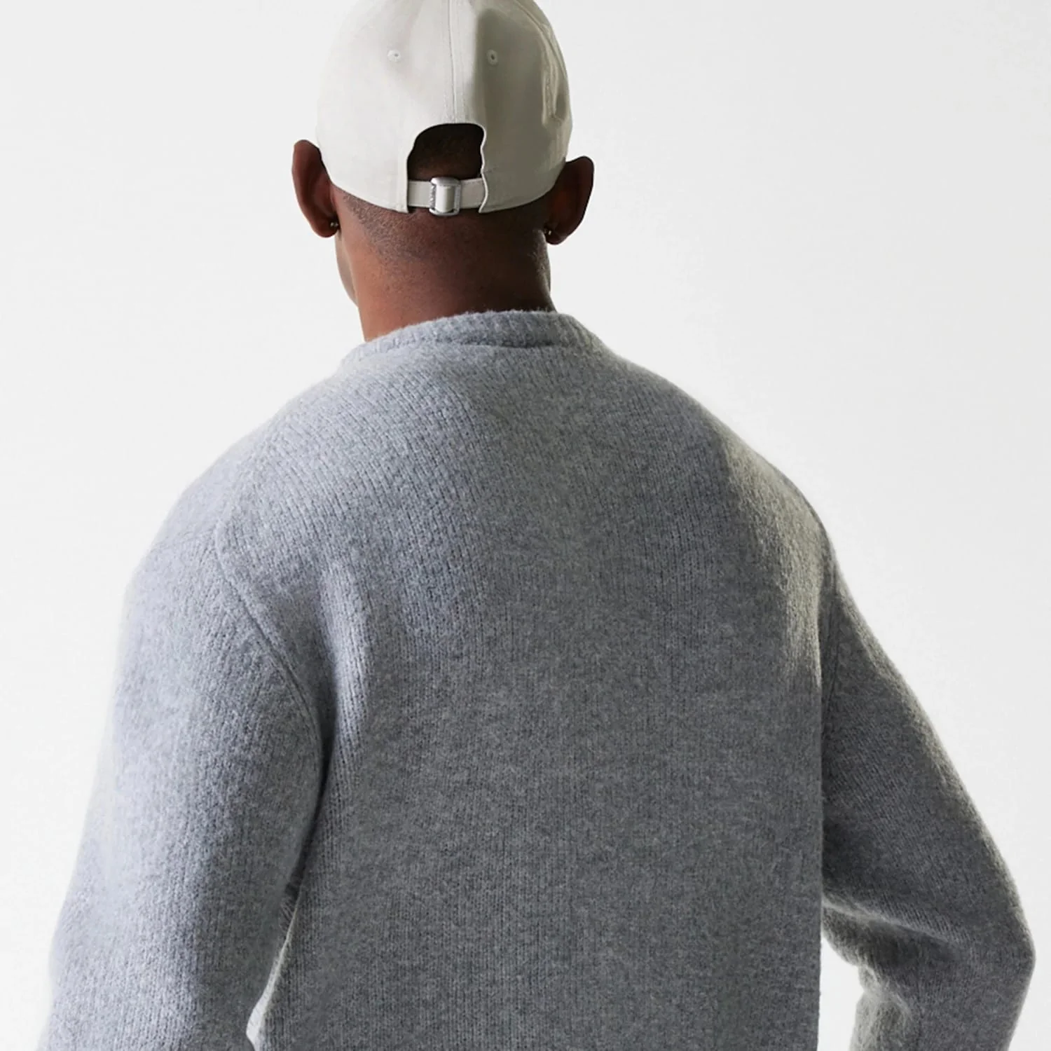 New Era Knit Grey Oversized Knit Sweater - Image 8