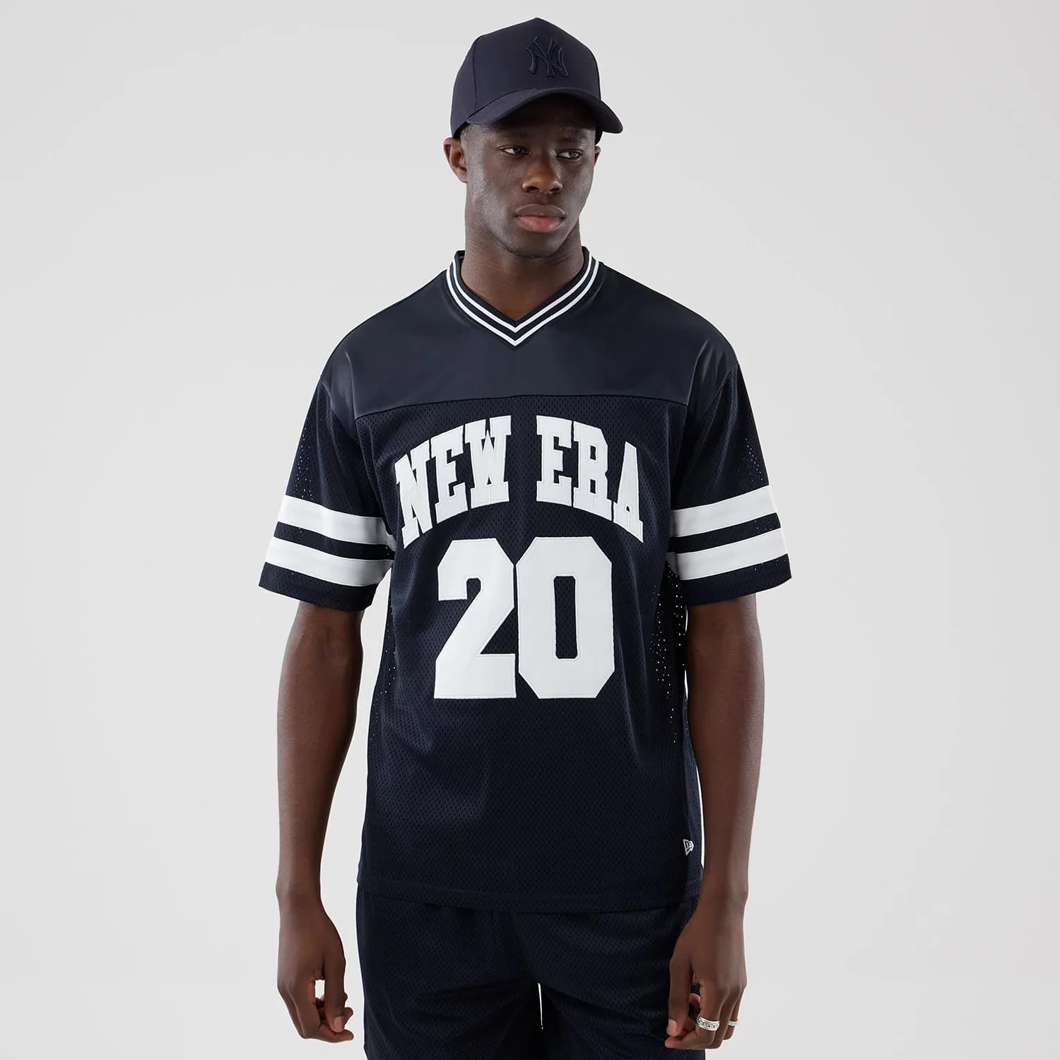 New Era Mesh Navy Oversized T-Shirt