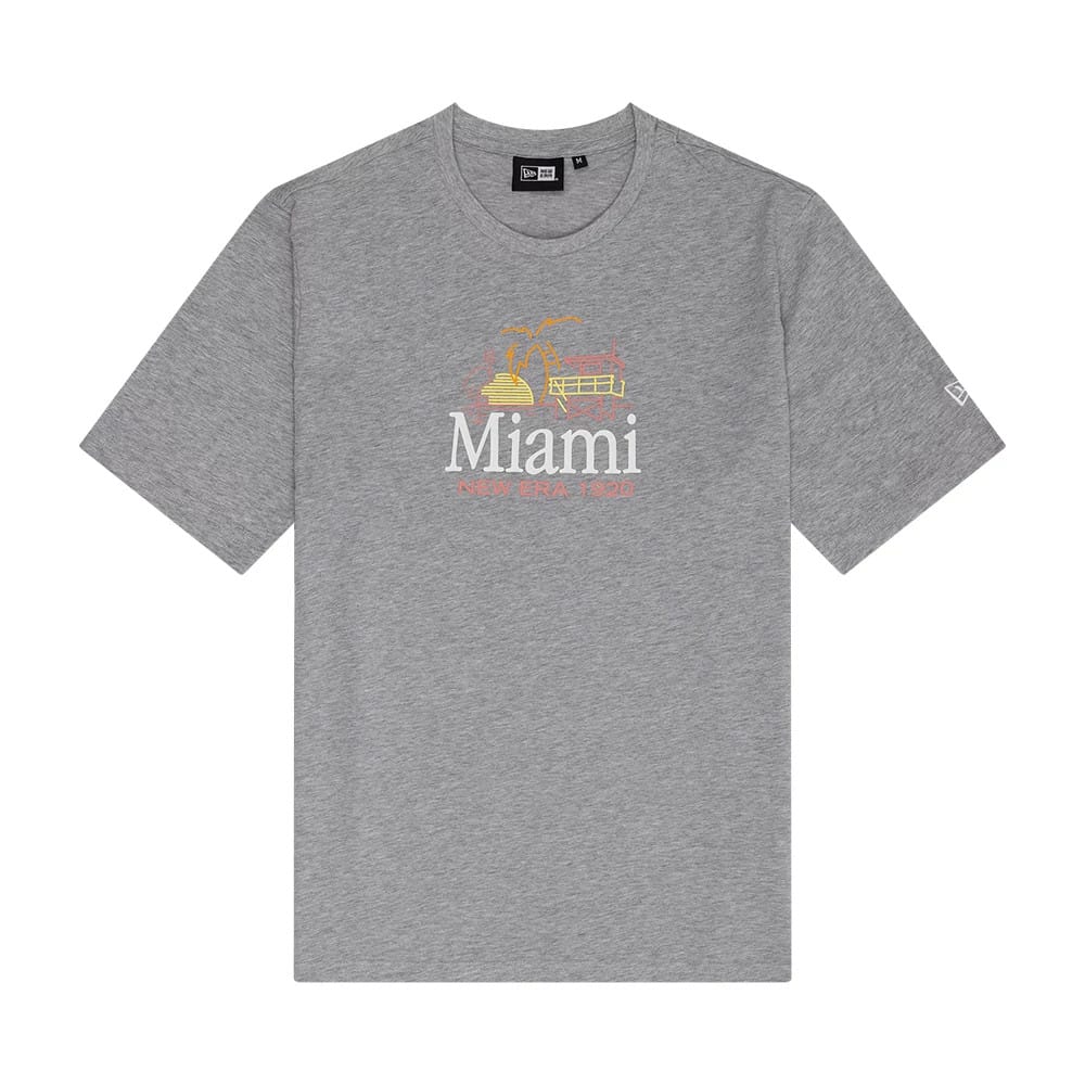 New Era Miami City Grey T-Shirt