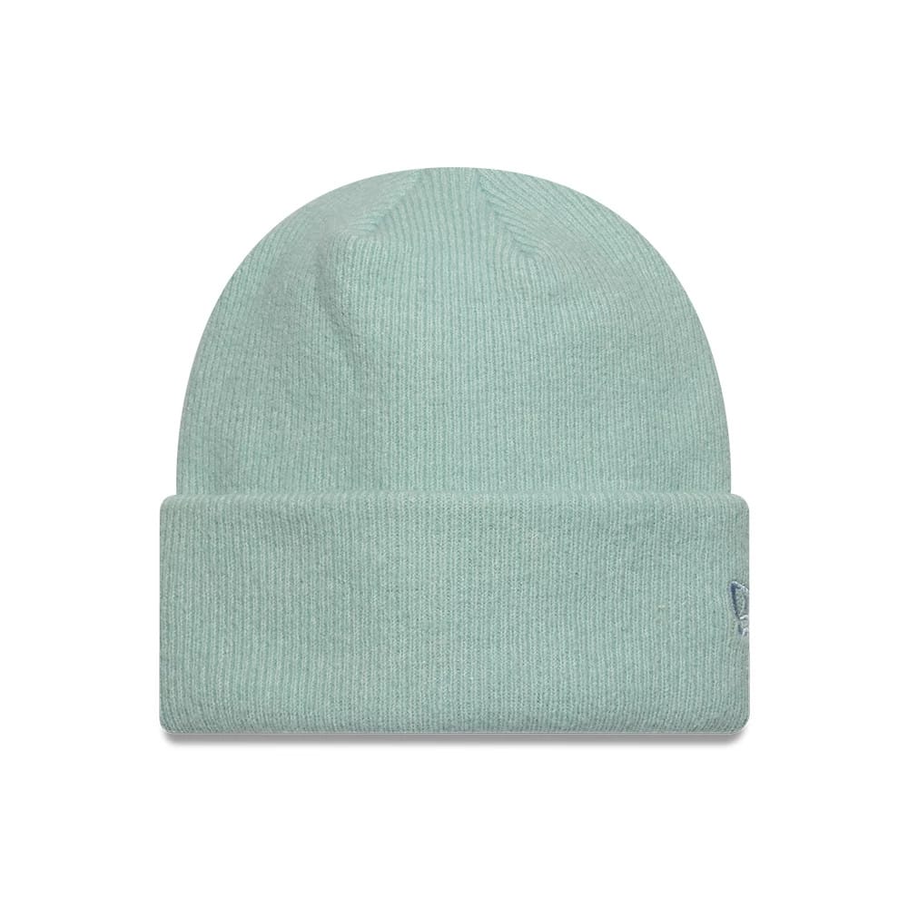 New Era Mohair Pastel Blue Wide Cuff Knit Beanie Hat