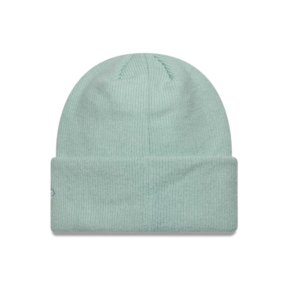 New Era Mohair Pastel Blue Wide Cuff Knit Beanie Hat - Image 2