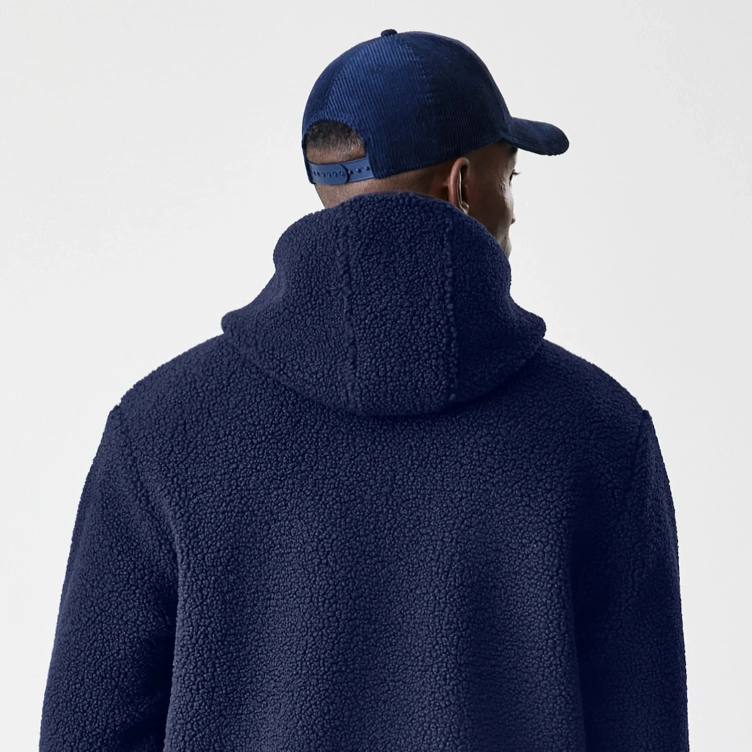 New Era Navy Hooded Sherpa Jacket - Image 8