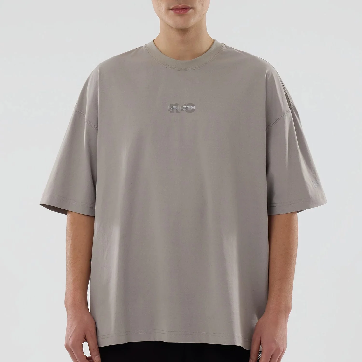 New Era NEC Logo Beige Oversized T-Shirt - Image 5
