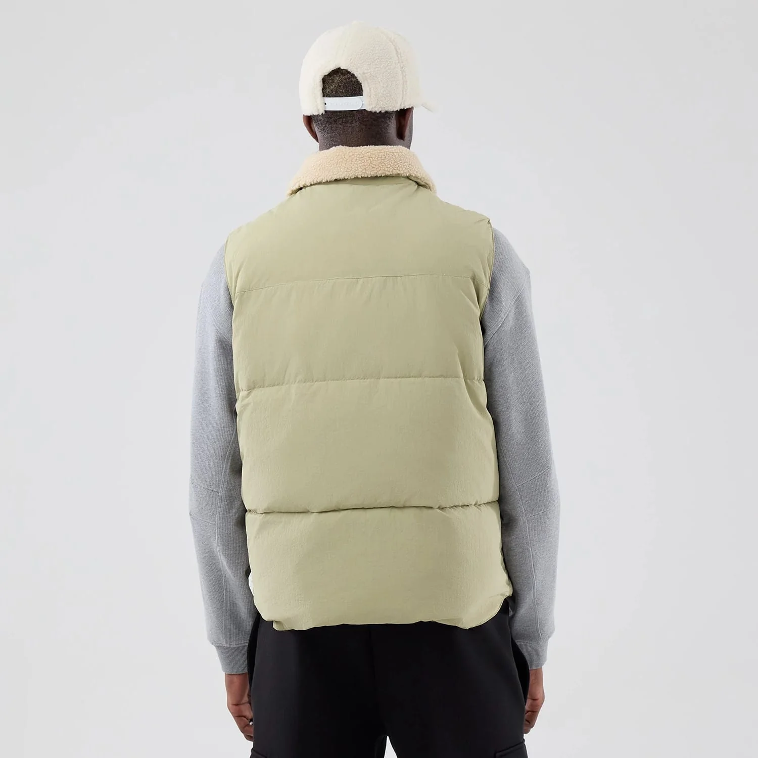 New Era Organic Boa Neck Khaki Gilet - Image 2