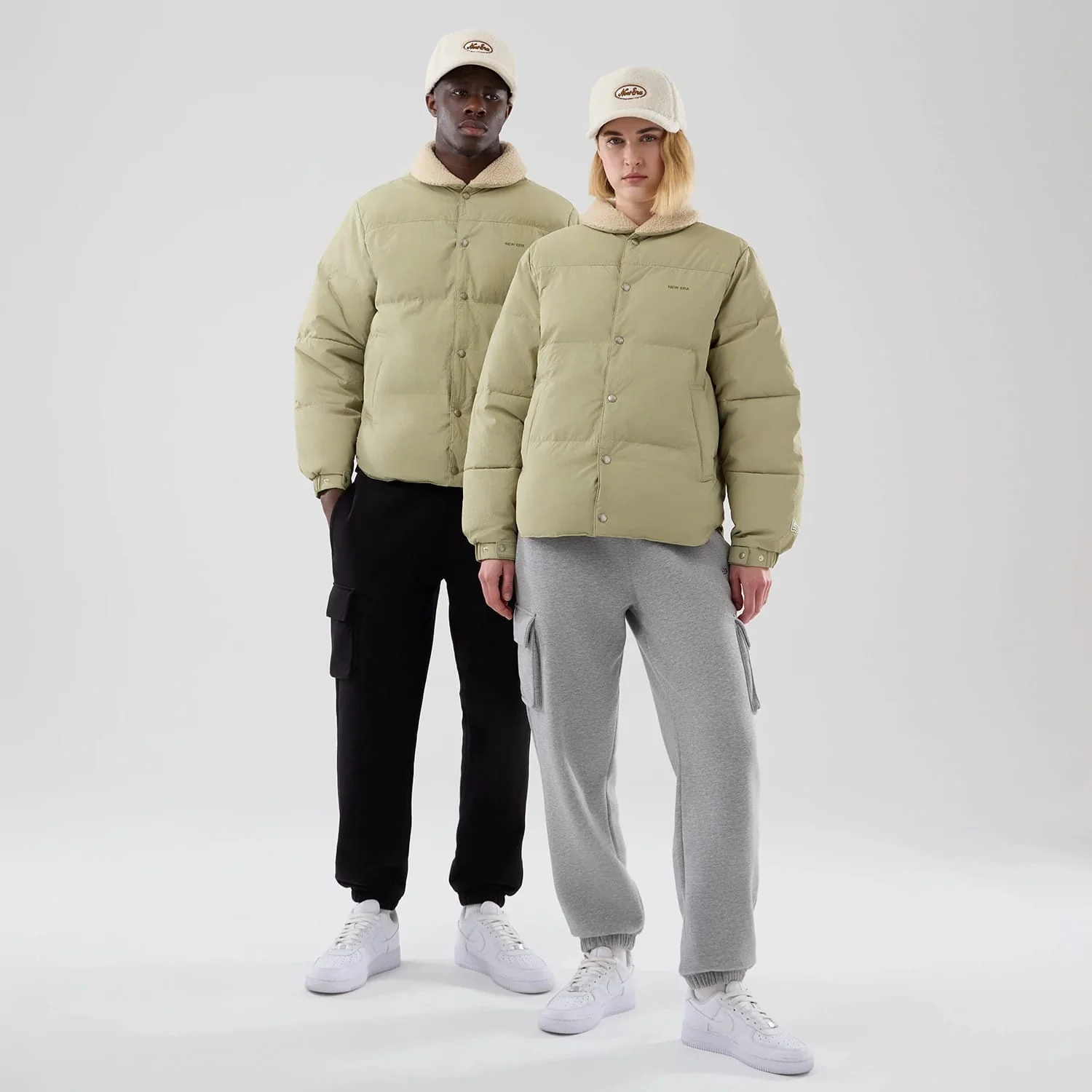 New Era Organic Boa Neck Khaki Jacket