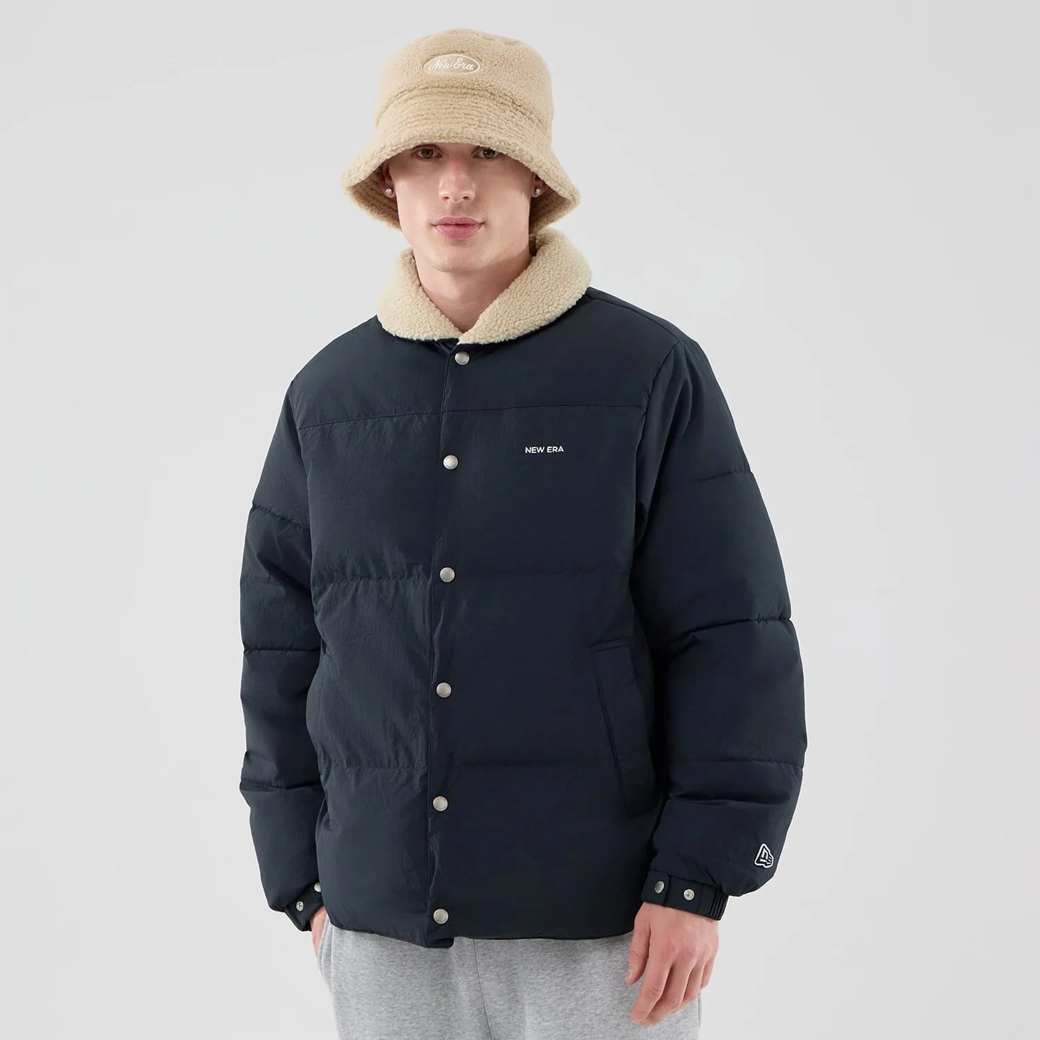 New Era Organic Boa Neck Navy Jacket - Image 3