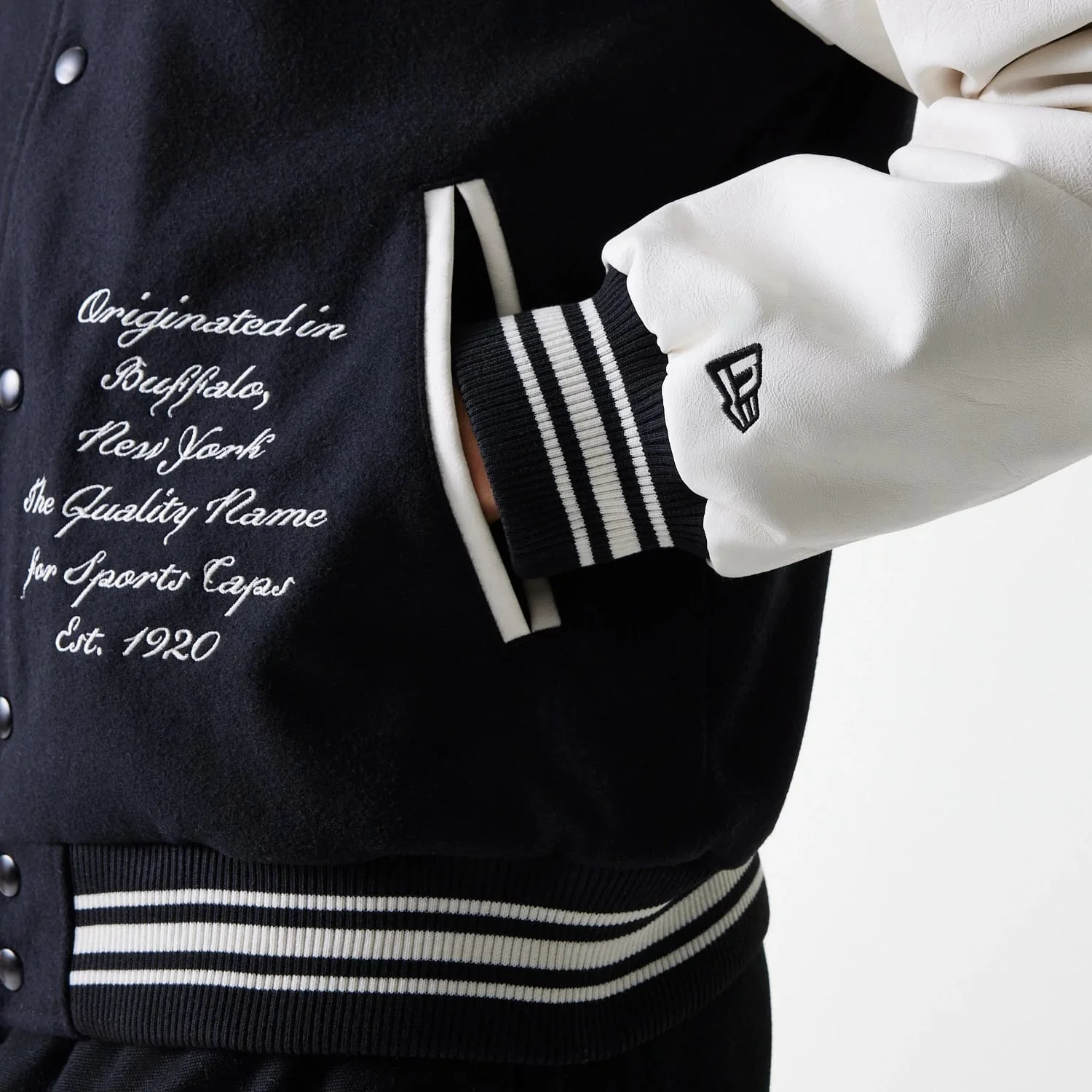 New Era Patch Black Varsity Jacket - Image 6