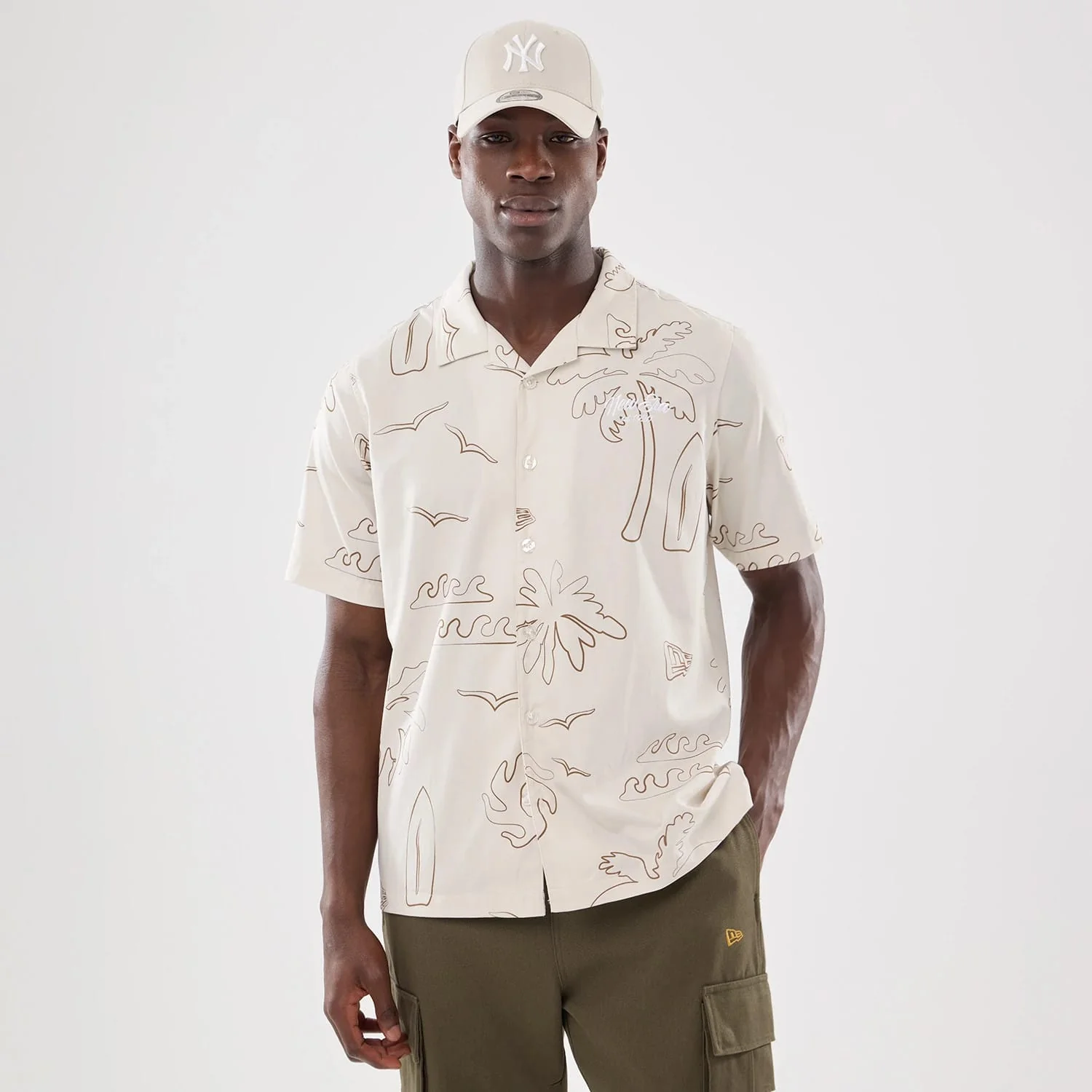 New Era Resort Natural Short Sleeve Shirt