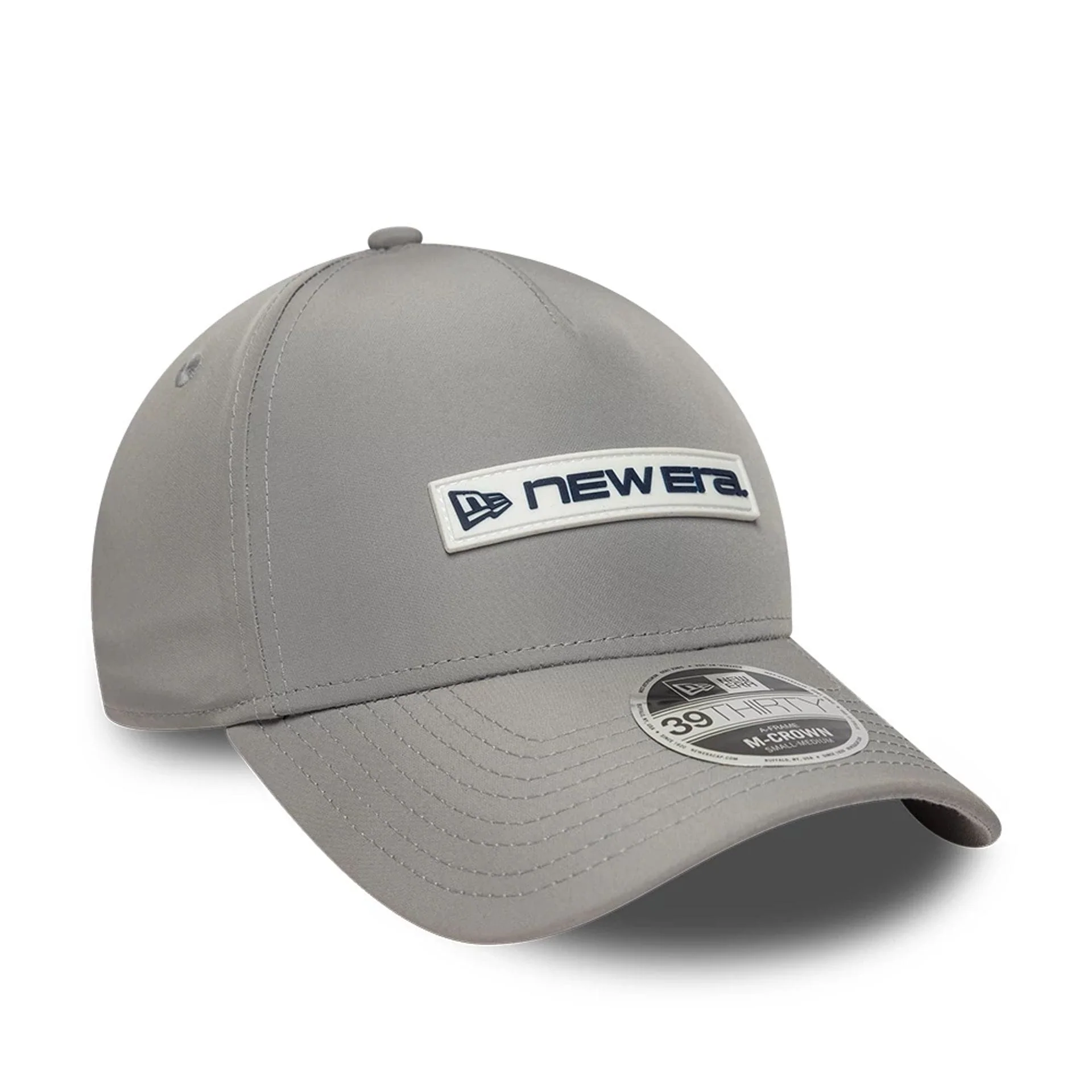 New Era Rubber Patch Grey 39THIRTY M-Crown A-Frame Stretch Fit Cap - Image 3
