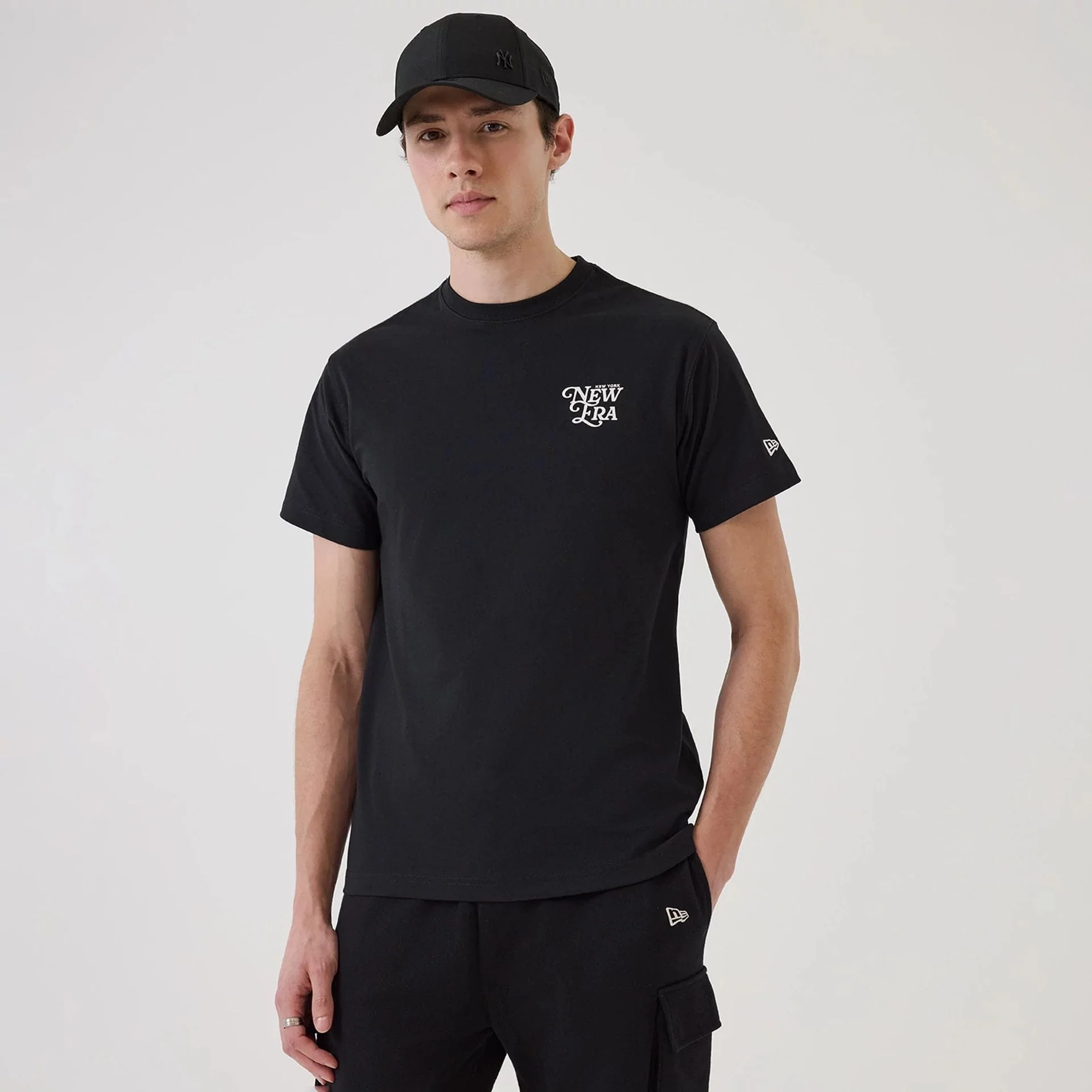 New Era Script Graphic Black T-Shirt