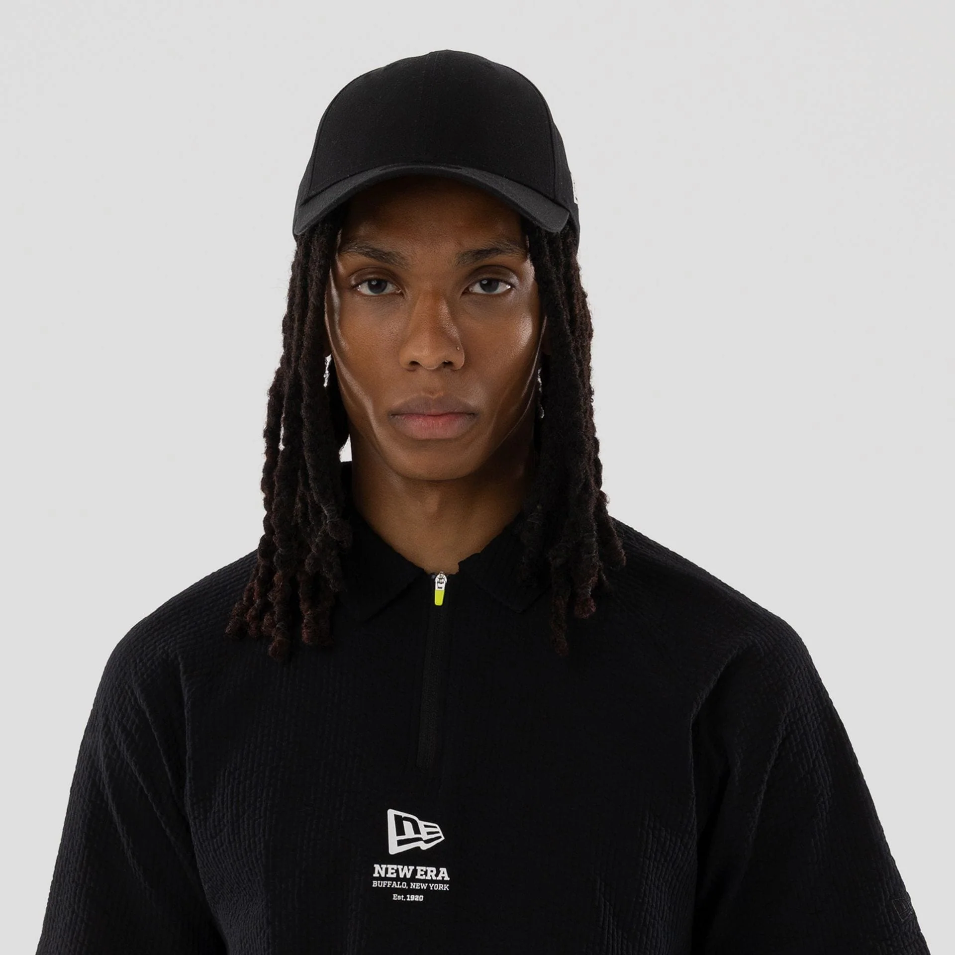 New Era Seersucker Black Polo T-Shirt - Image 7