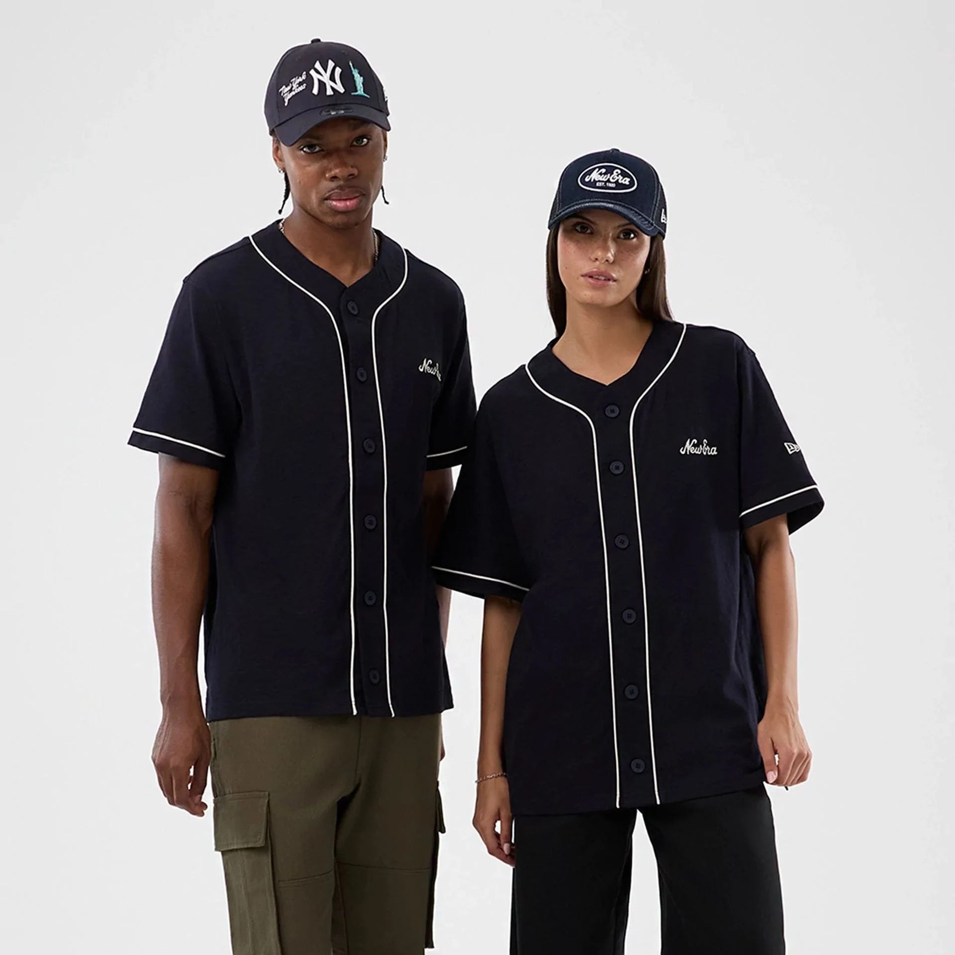 New Era Slub Navy Baseball Jersey