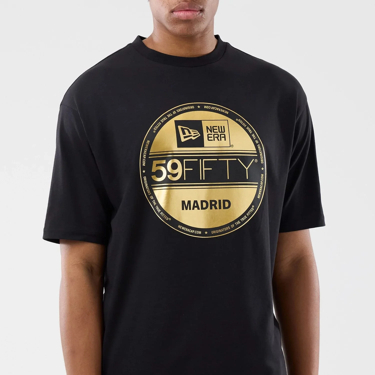 New Era Sticker Madrid Black Oversized T-Shirt - Image 5