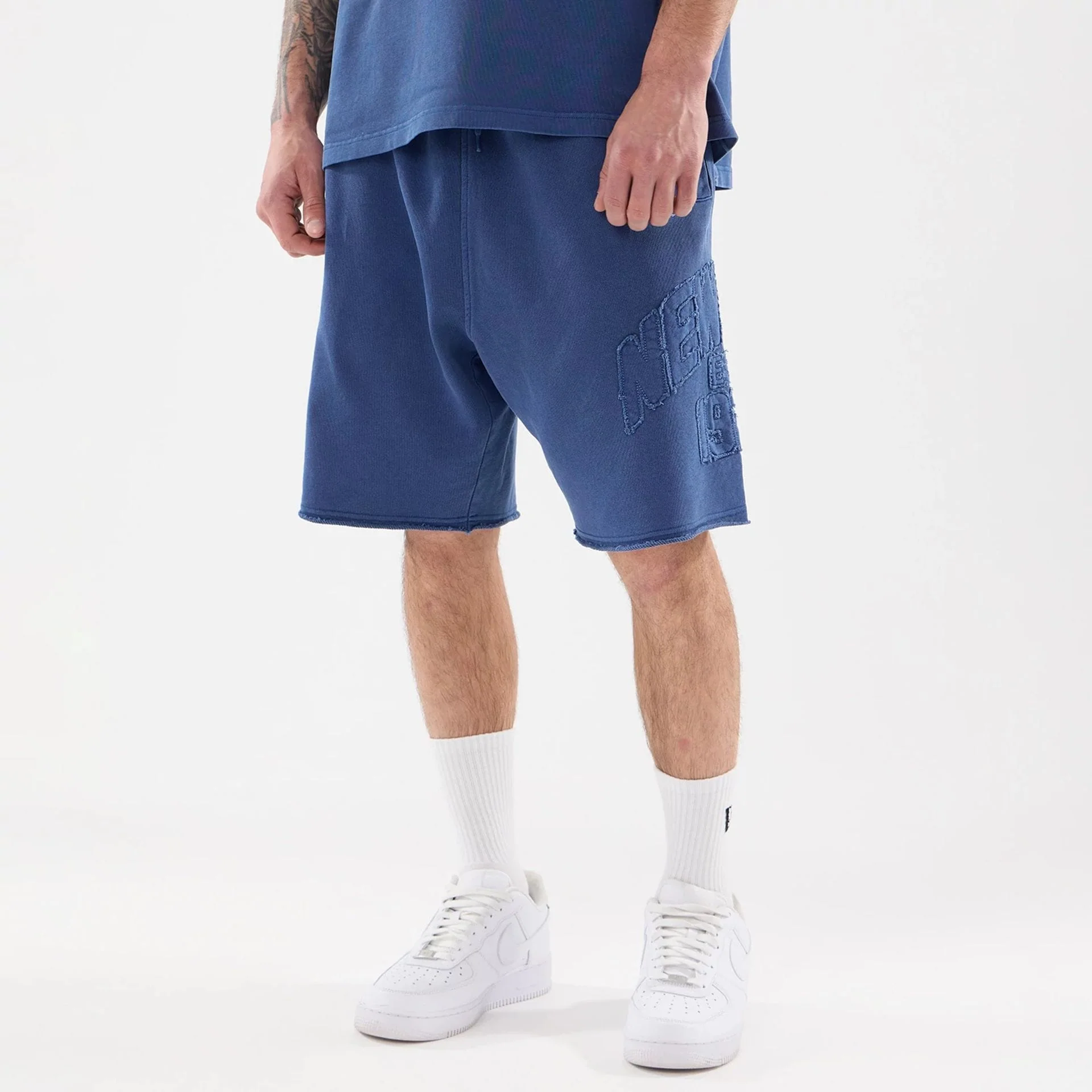New Era Street Archived Blue Oversized Shorts
