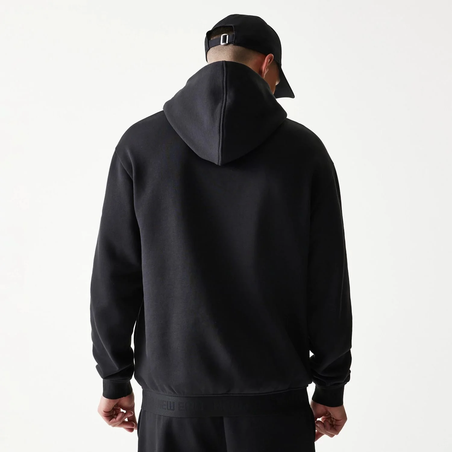 New Era Tech Black Oversized Pullover Hoodie - Image 2