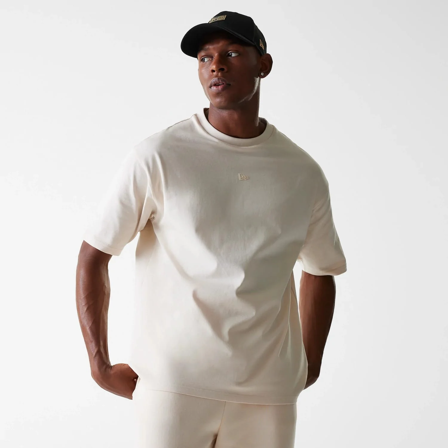 New Era Tech Light Beige Oversized T-Shirt - Image 3