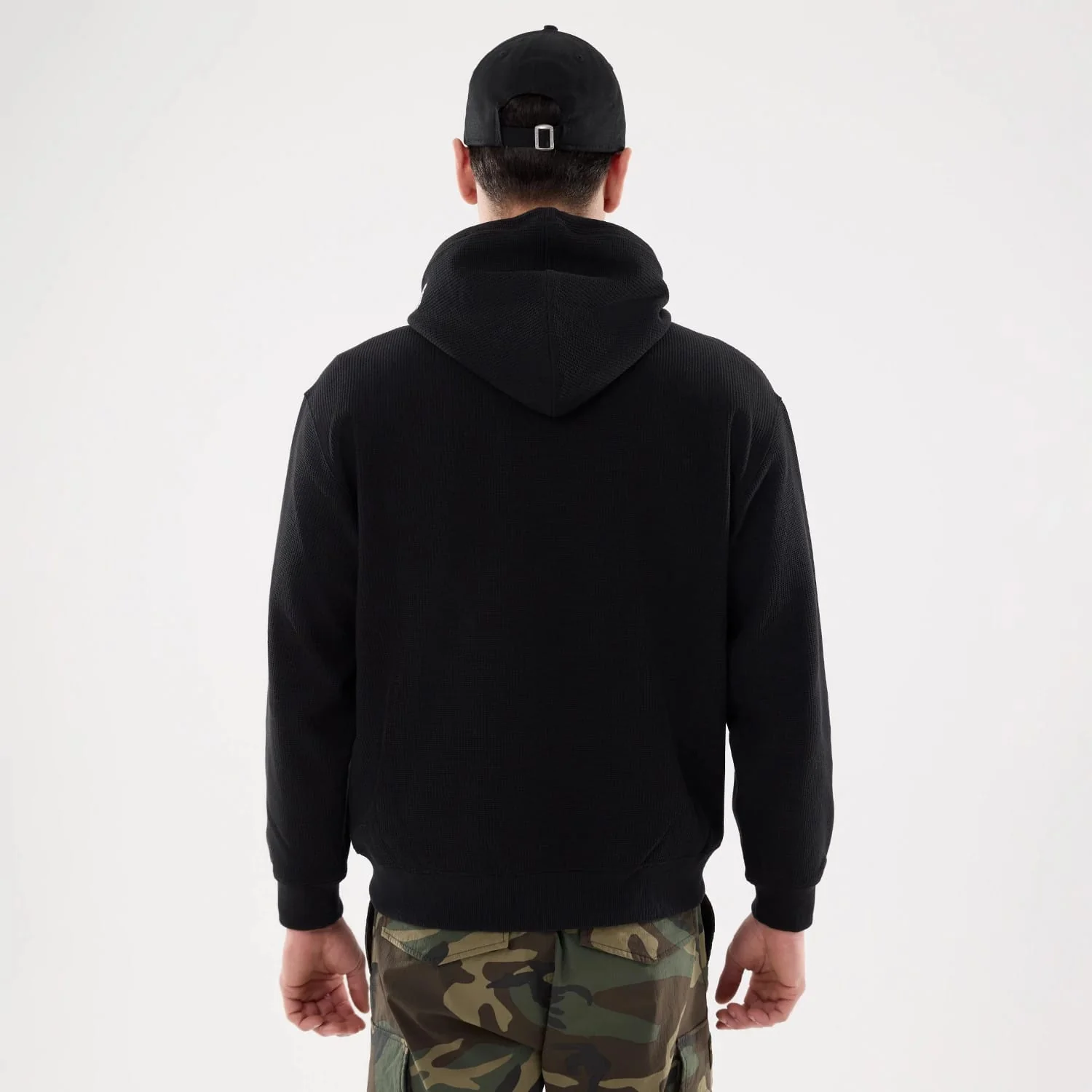 New Era Waffle Black Full Zip Hoodie - Image 2