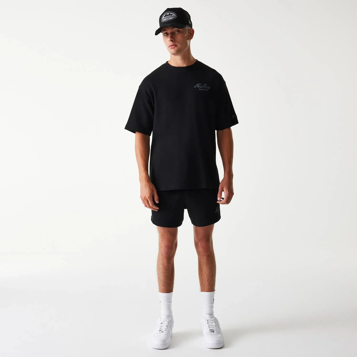 New Era Waffle Black Oversized T-Shirt - Image 7