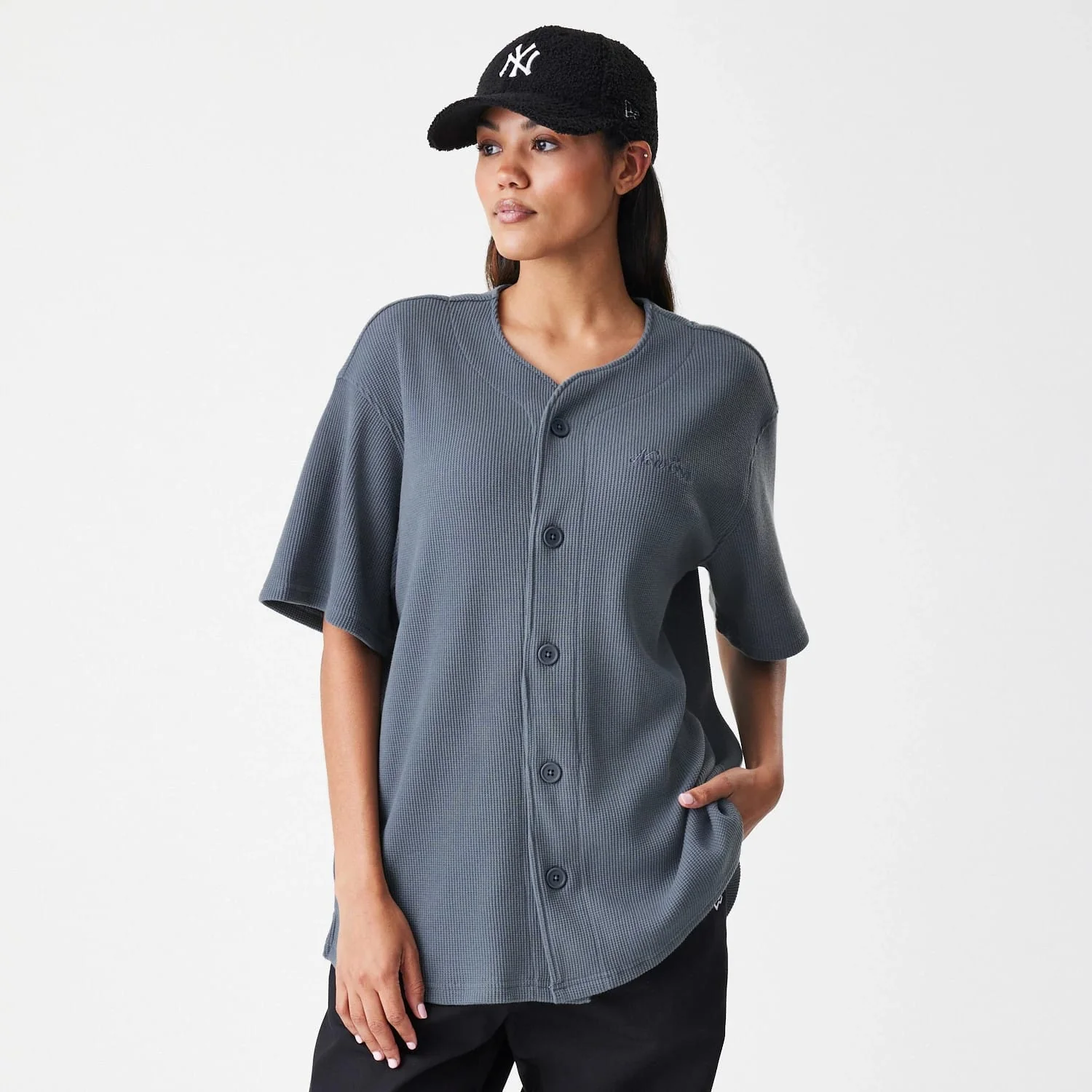 New Era Waffle Dark Grey Jersey - Image 4