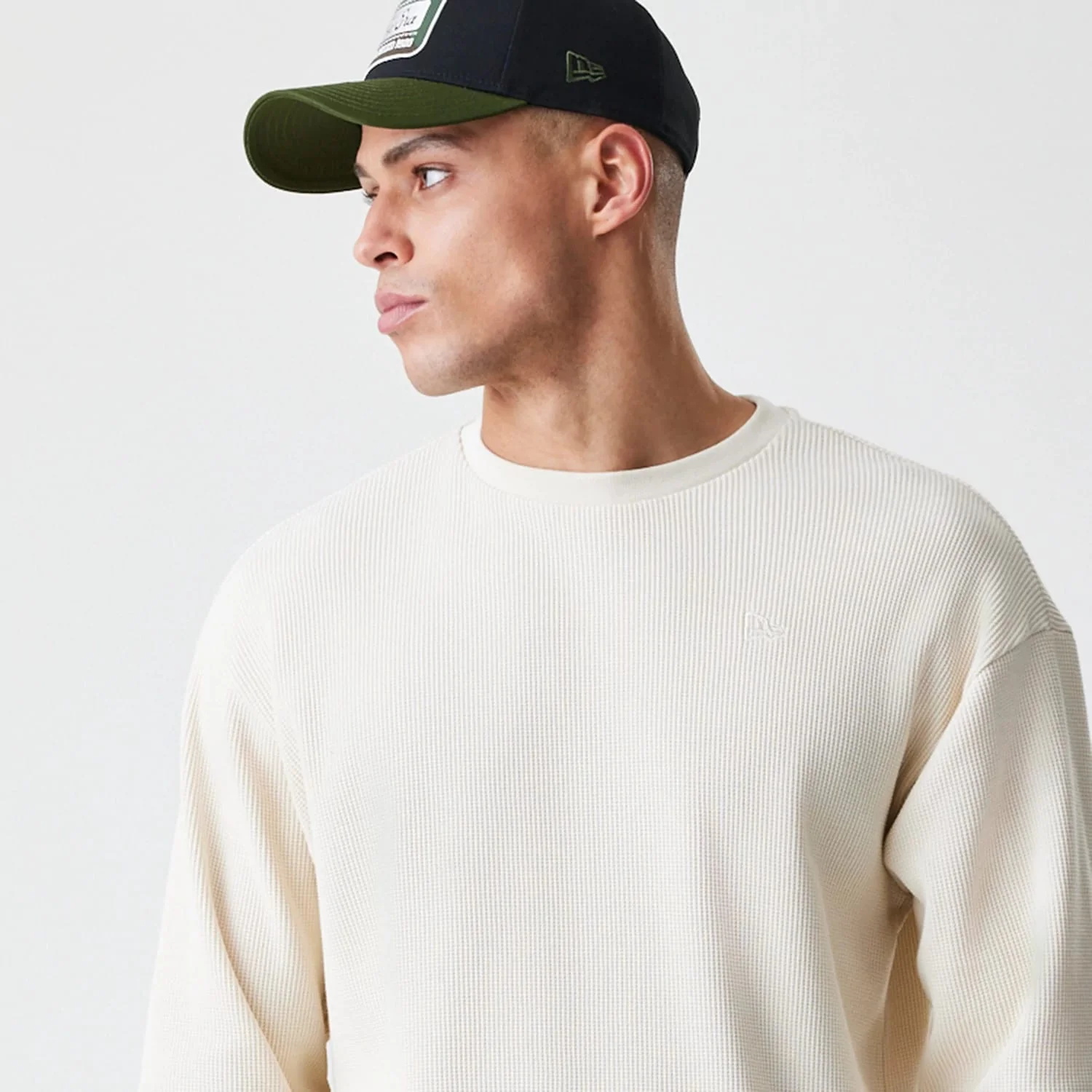 New Era Waffle Light Beige Long Sleeve T-Shirt - Image 4