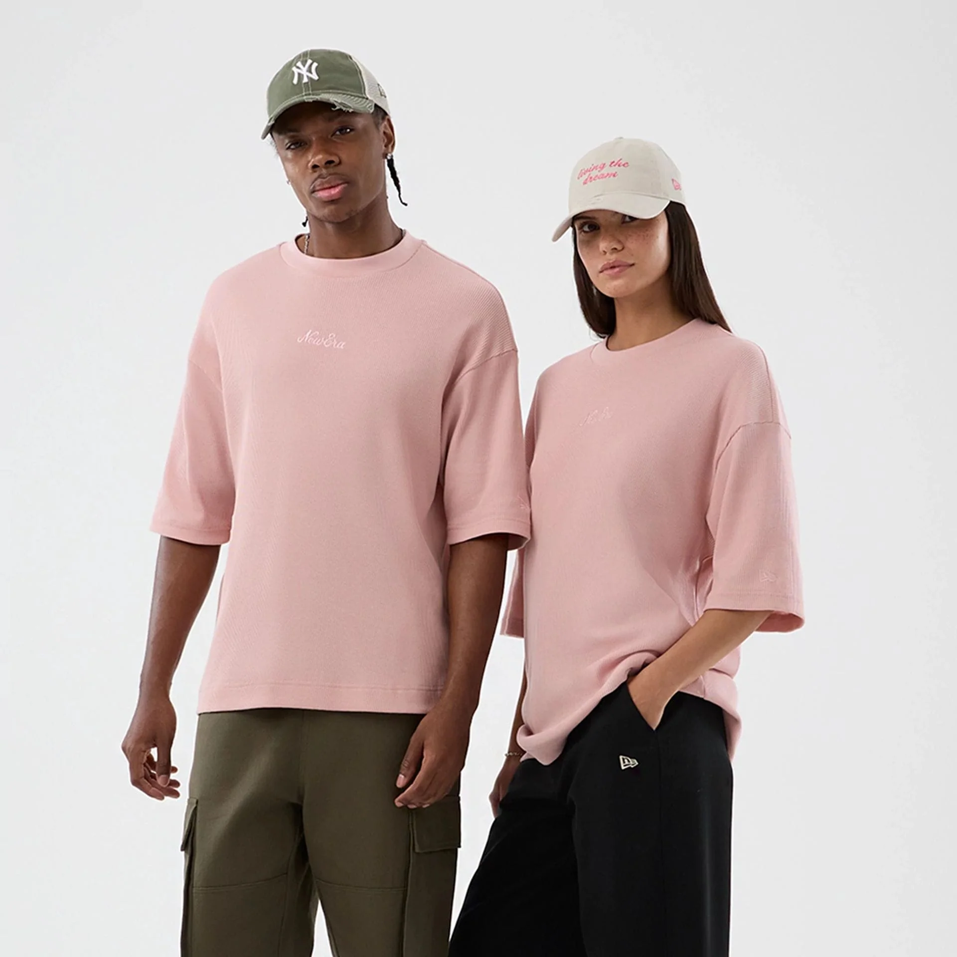 New Era Waffle Pastel Pink T-Shirt