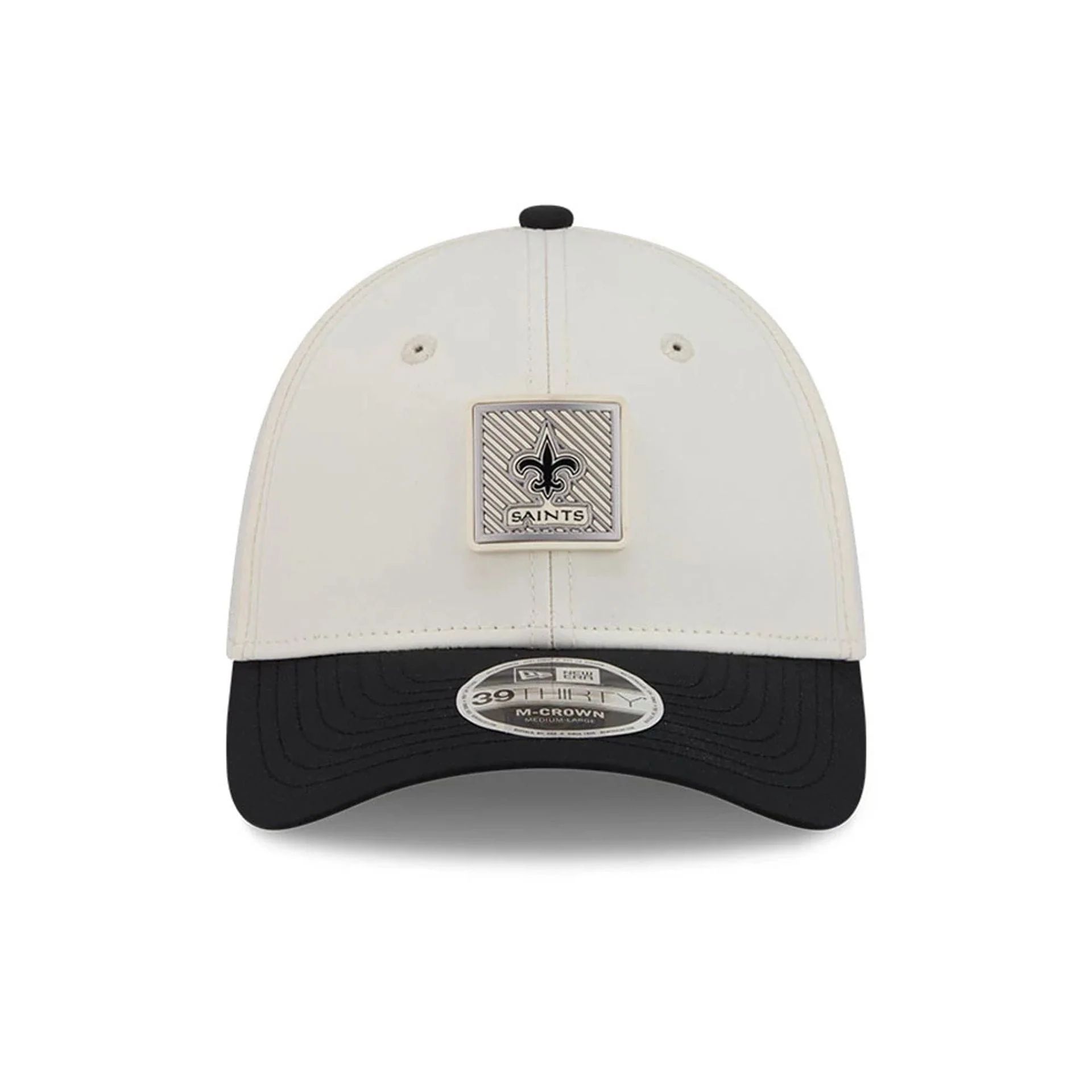 New Orleans Saints NFL Training 2026 White 39THIRTY M-Crown Stretch Fit Cap - Image 2