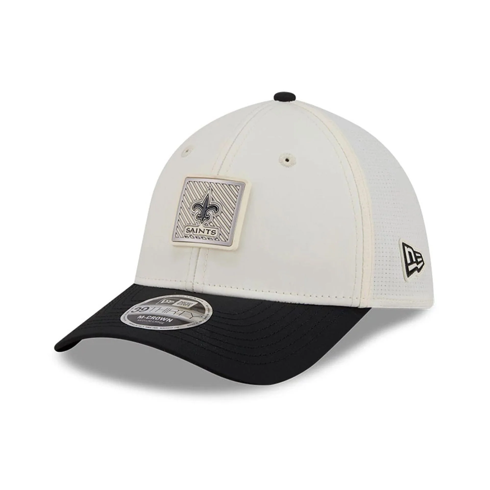 New Orleans Saints NFL Training 2026 White 39THIRTY M-Crown Stretch Fit Cap - Image 3