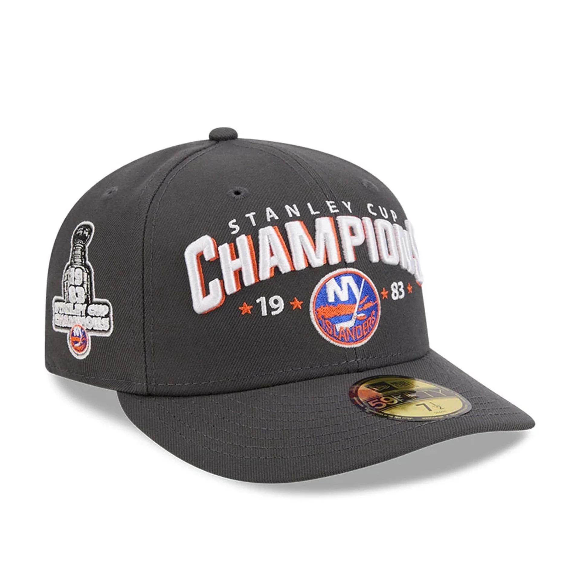 New York Islanders NHL Stanley Cup Champions Dark Grey 59FIFTY Fitted Cap