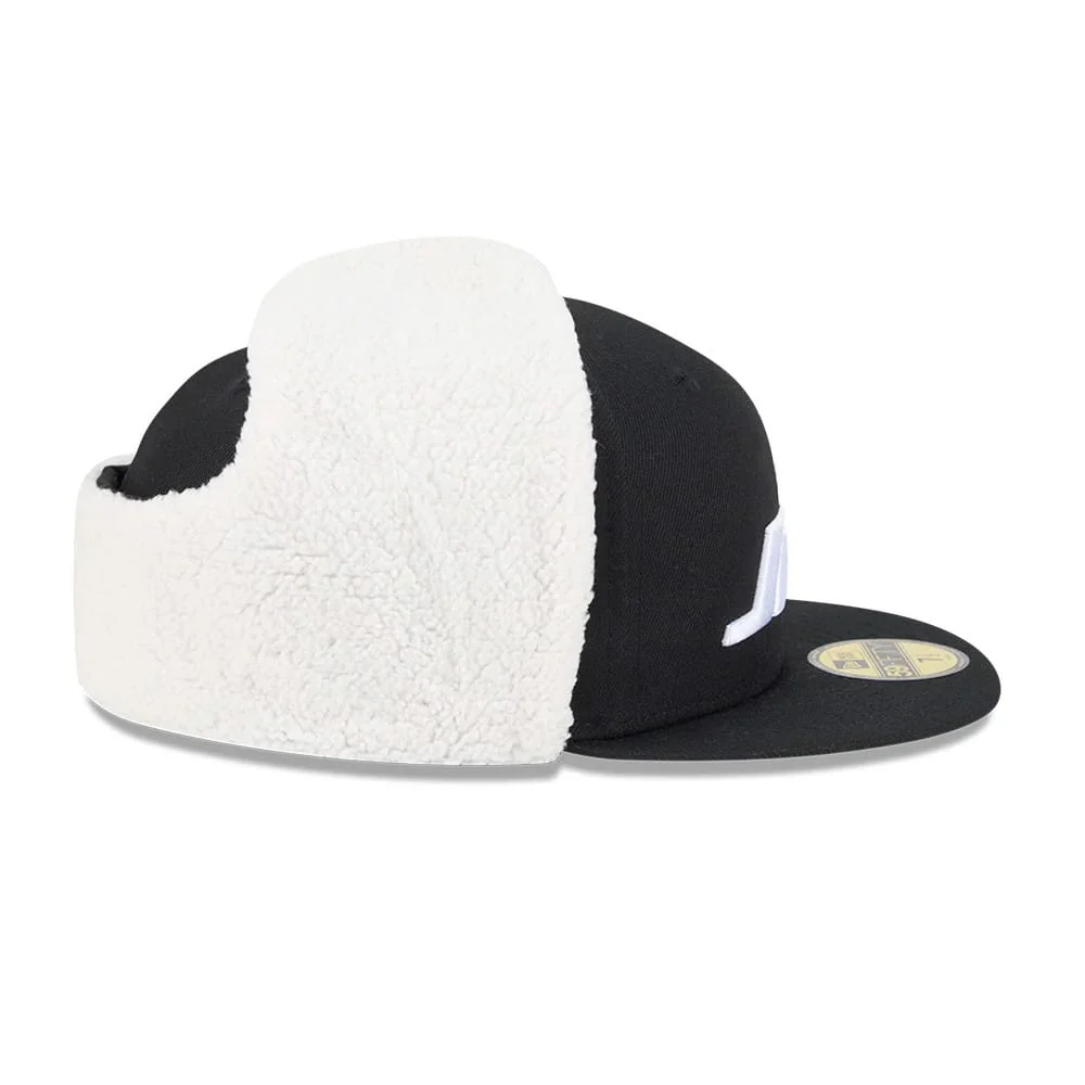 New York Jets NFL Classic Black Dogear 59FIFTY Fitted Cap - Image 7