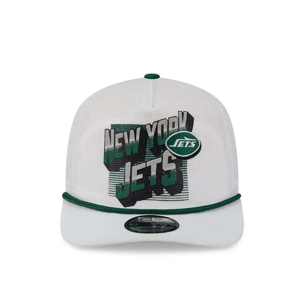 New York Jets NFL Duck Cloth White 19TWENTY Adjustable Cap - Image 3