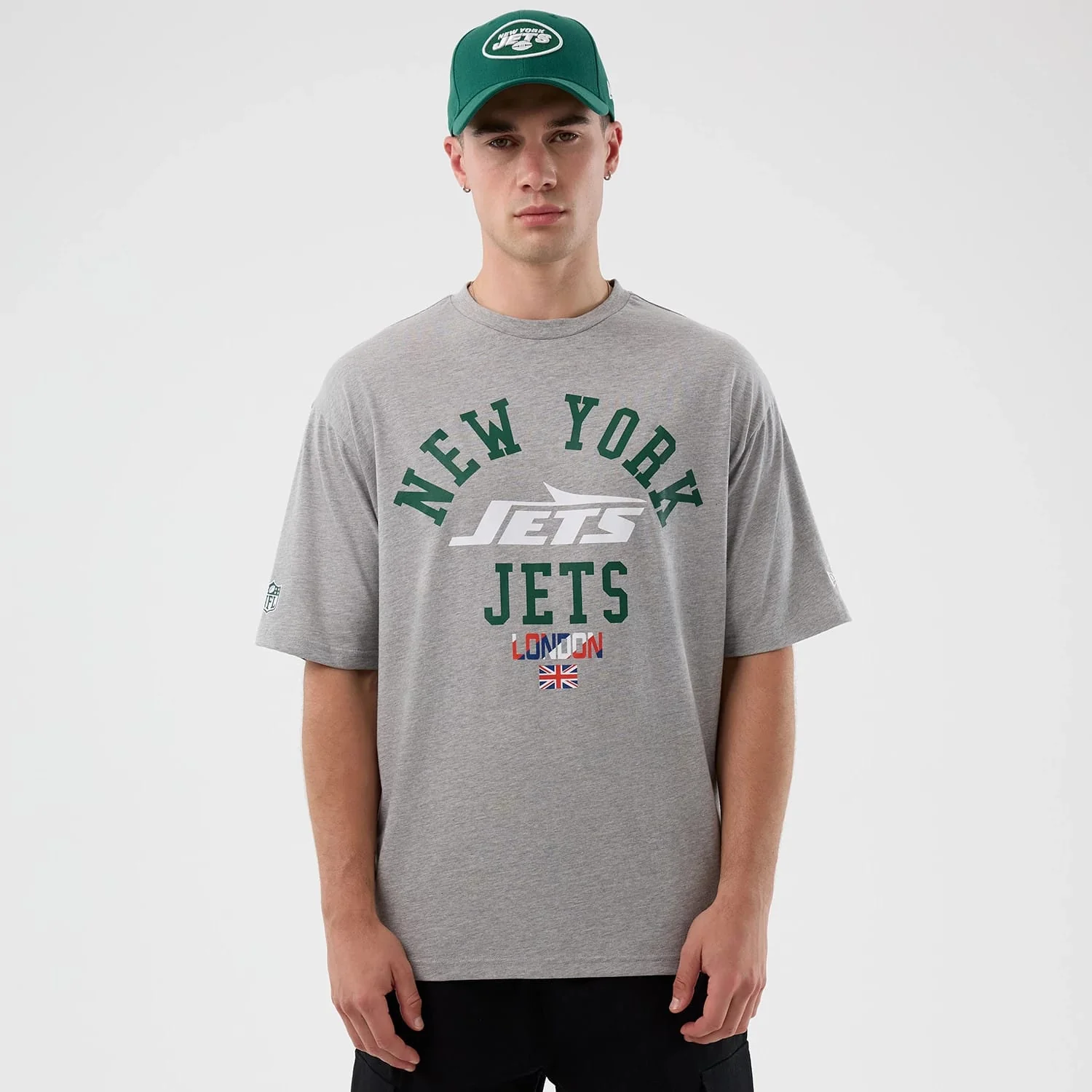 New York Jets NFL International Series Games Grey Oversized T-Shirt