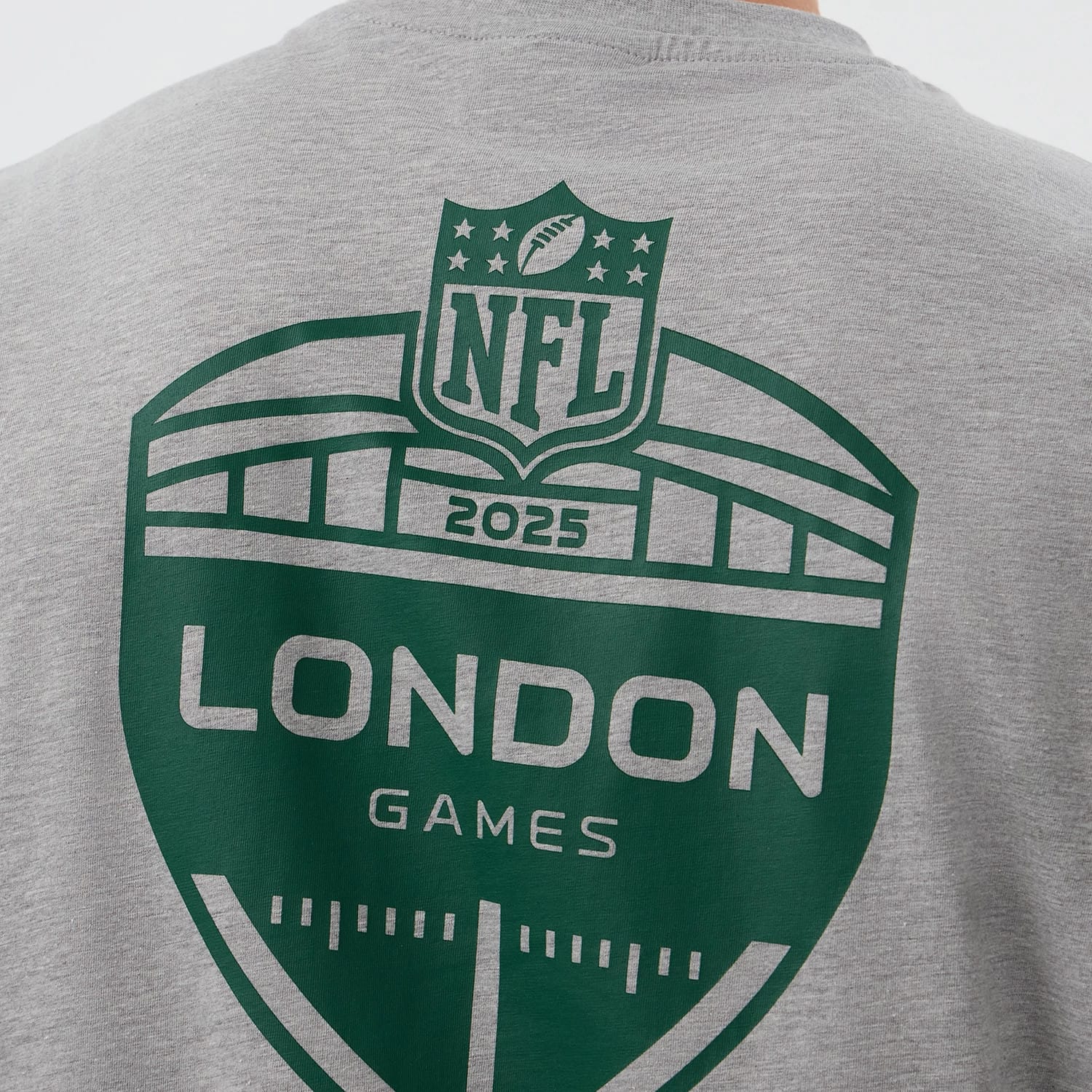 New York Jets NFL International Series Games Grey Oversized T-Shirt - Image 4