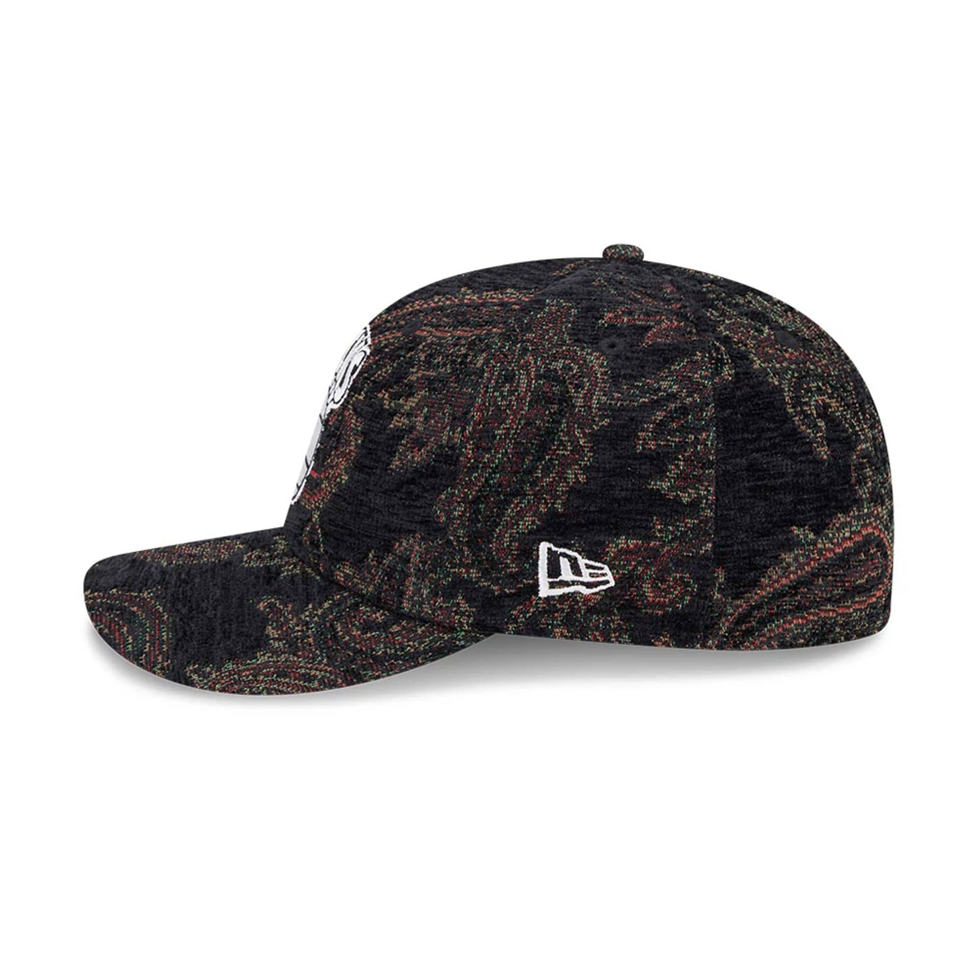 New York Knicks NBA Jacquard Chenille Black 59FIFTY Fitted Cap - Image 6