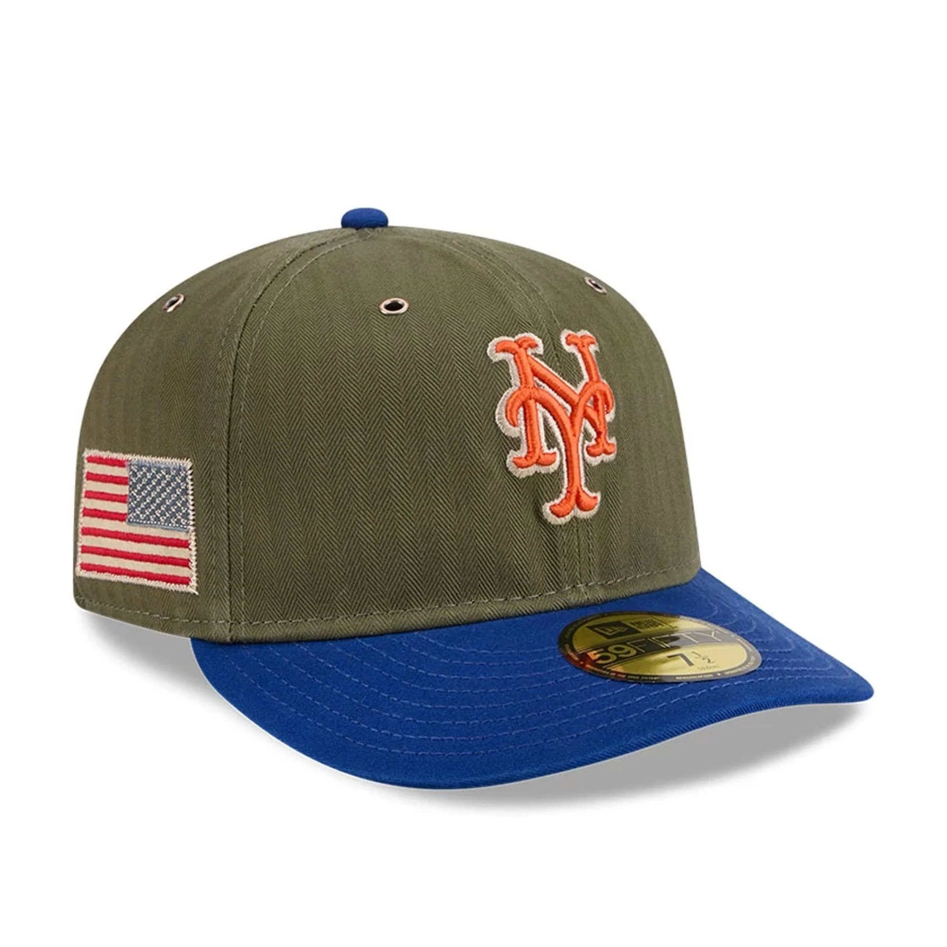New York Mets MLB American Herringbone Green 59FIFTY Fitted Cap